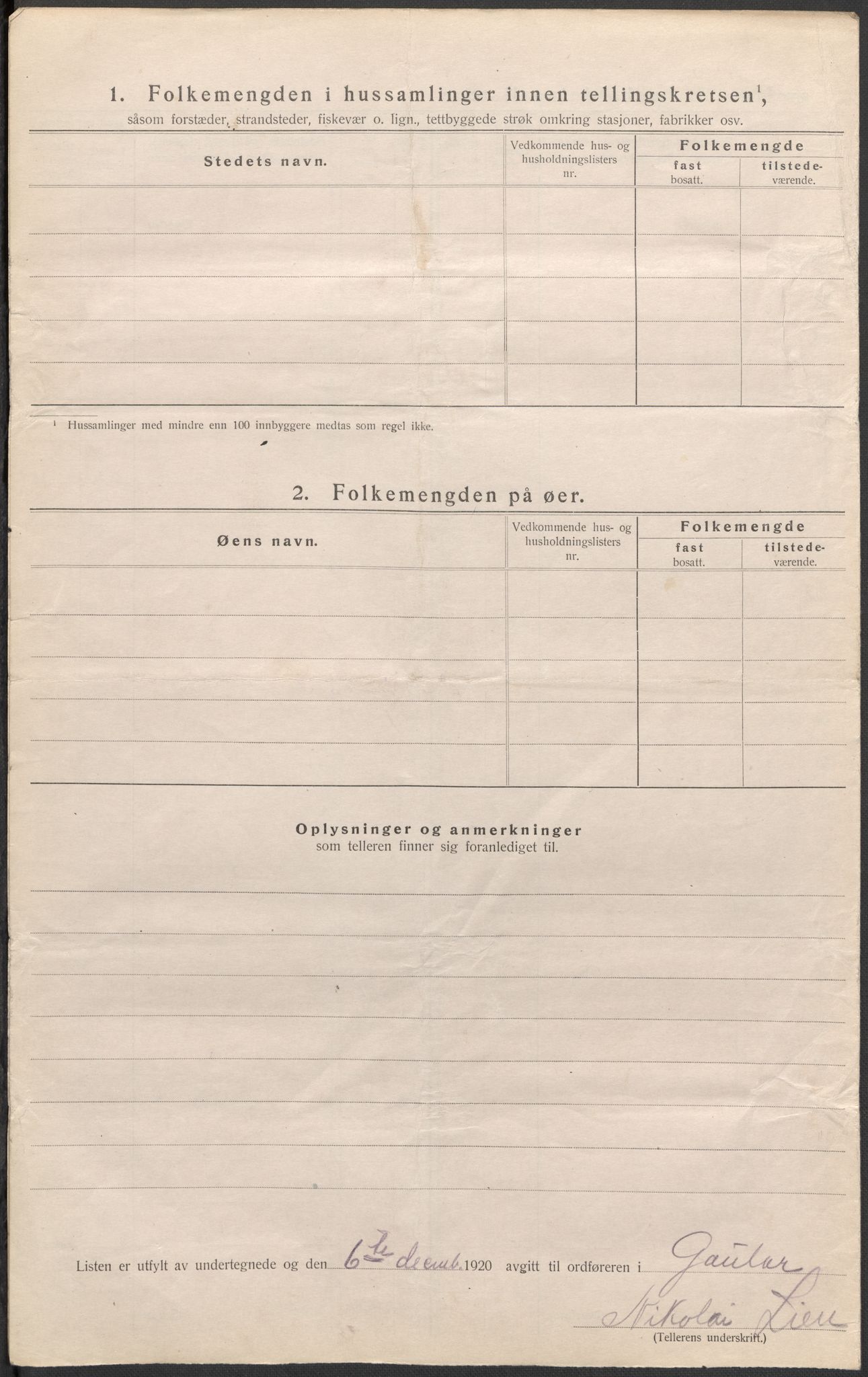 SAB, Folketelling 1920 for 1430 Gaular herred, 1920, s. 54