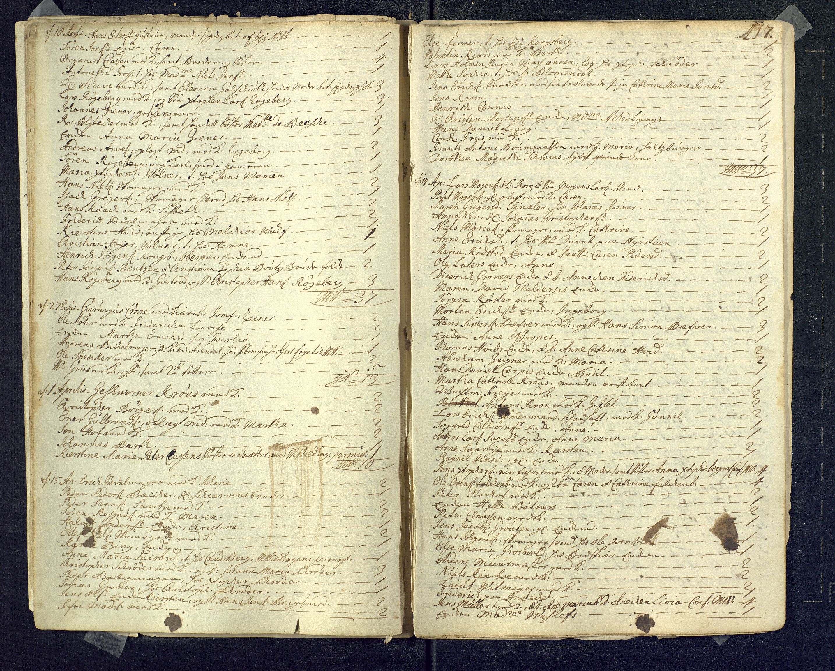 Kongsberg kirkebøker, SAKO/A-22/M/Ma/L0001: Kommunikantprotokoll nr. 1, 1731-1739, s. 417
