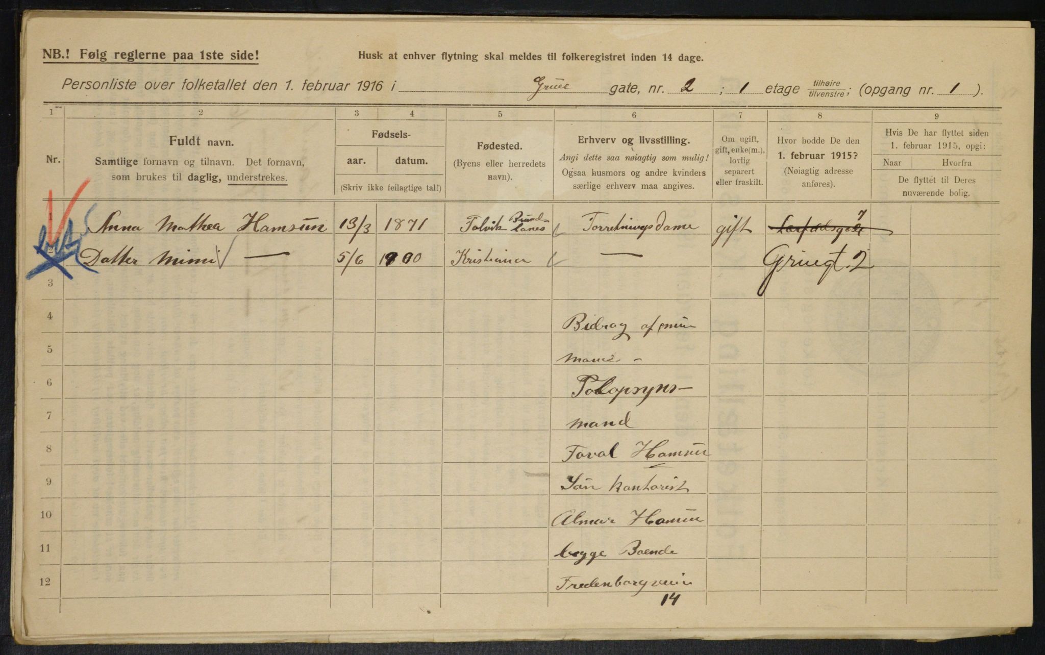 OBA, Kommunal folketelling 1.2.1916 for Kristiania, 1916, s. 30778