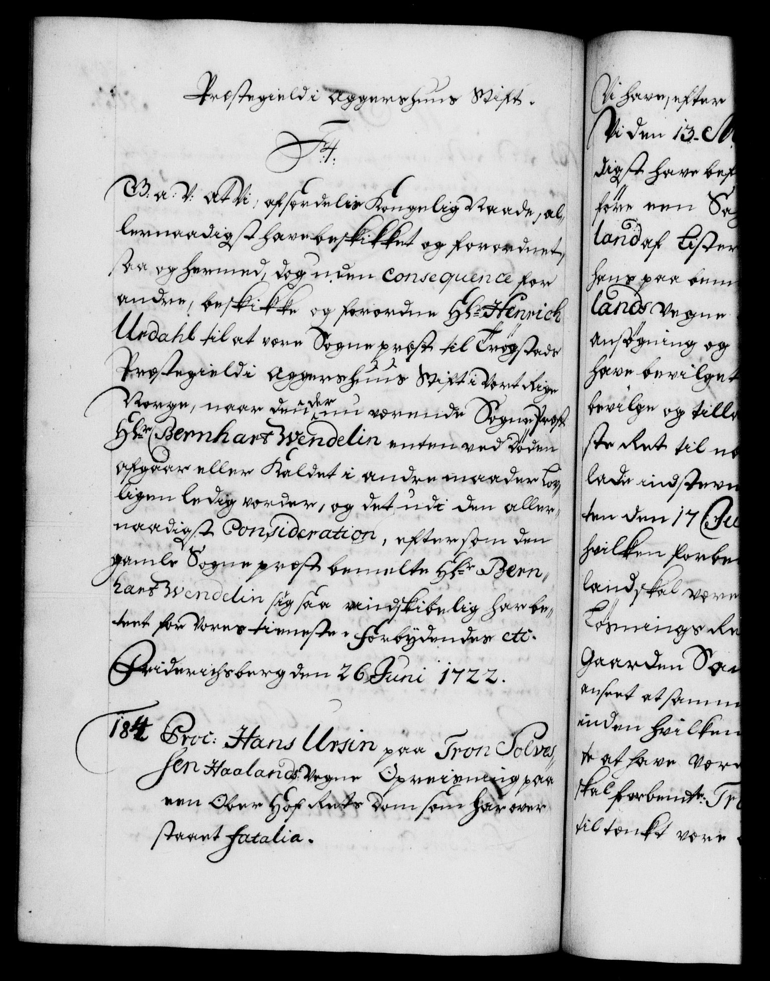 Danske Kanselli 1572-1799, AV/RA-EA-3023/F/Fc/Fca/Fcaa/L0023: Norske registre, 1720-1722, s. 563b