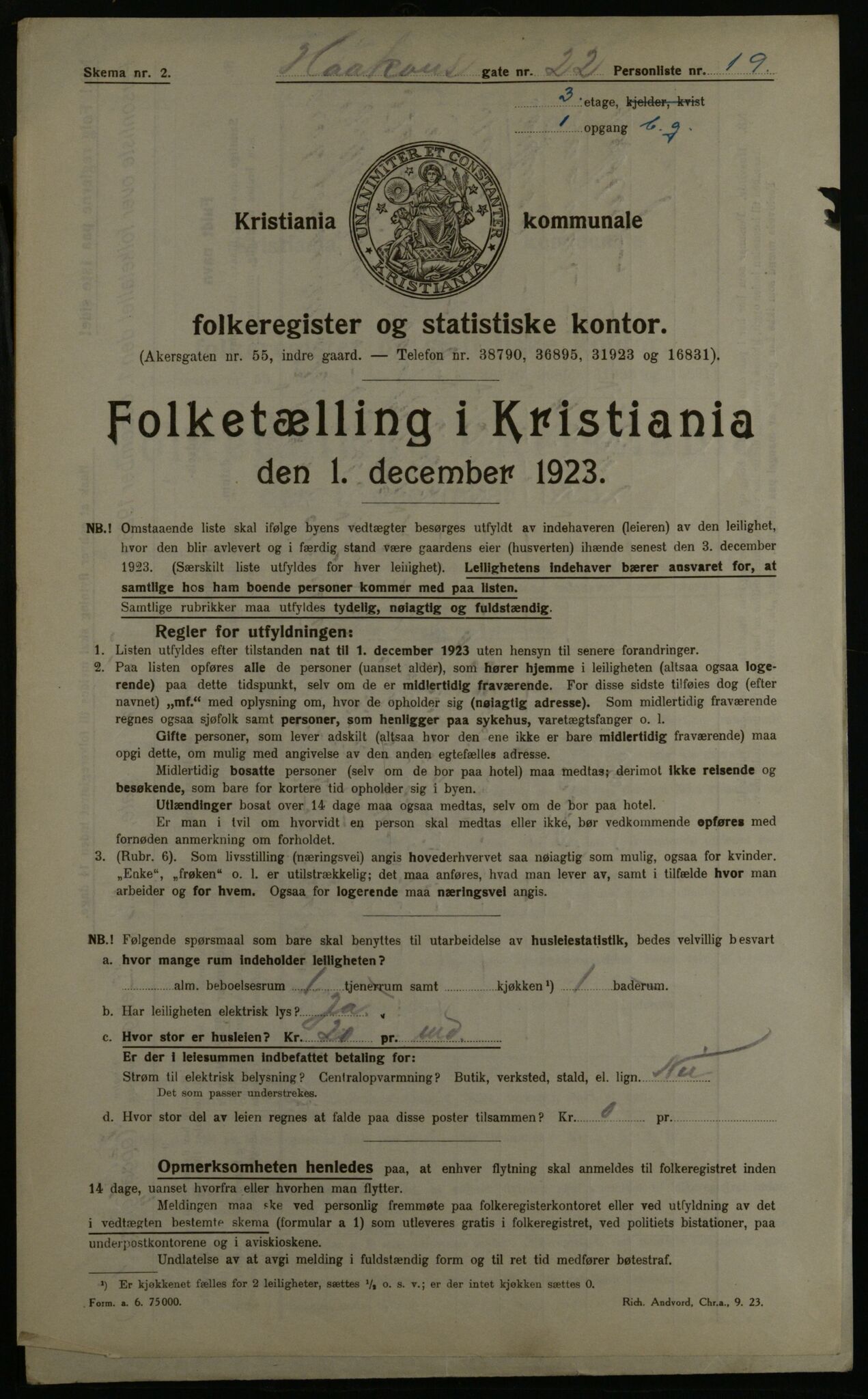 OBA, Kommunal folketelling 1.12.1923 for Kristiania, 1923, s. 48022