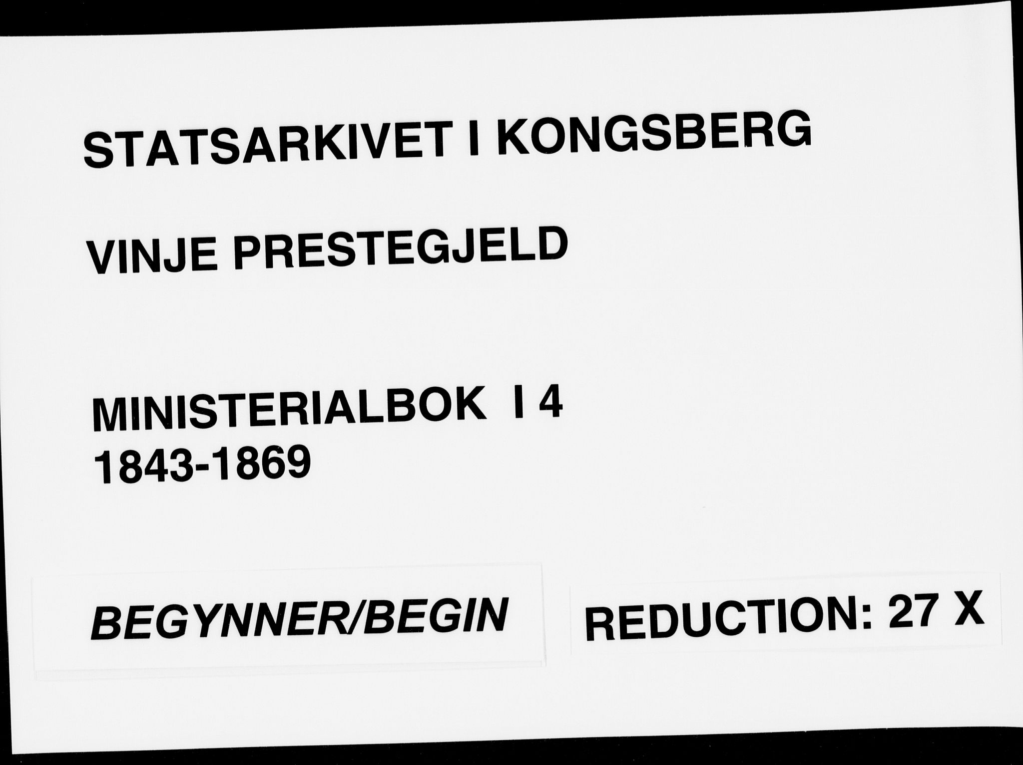 Vinje kirkebøker, AV/SAKO-A-312/F/Fa/L0004: Ministerialbok nr. I 4, 1843-1869