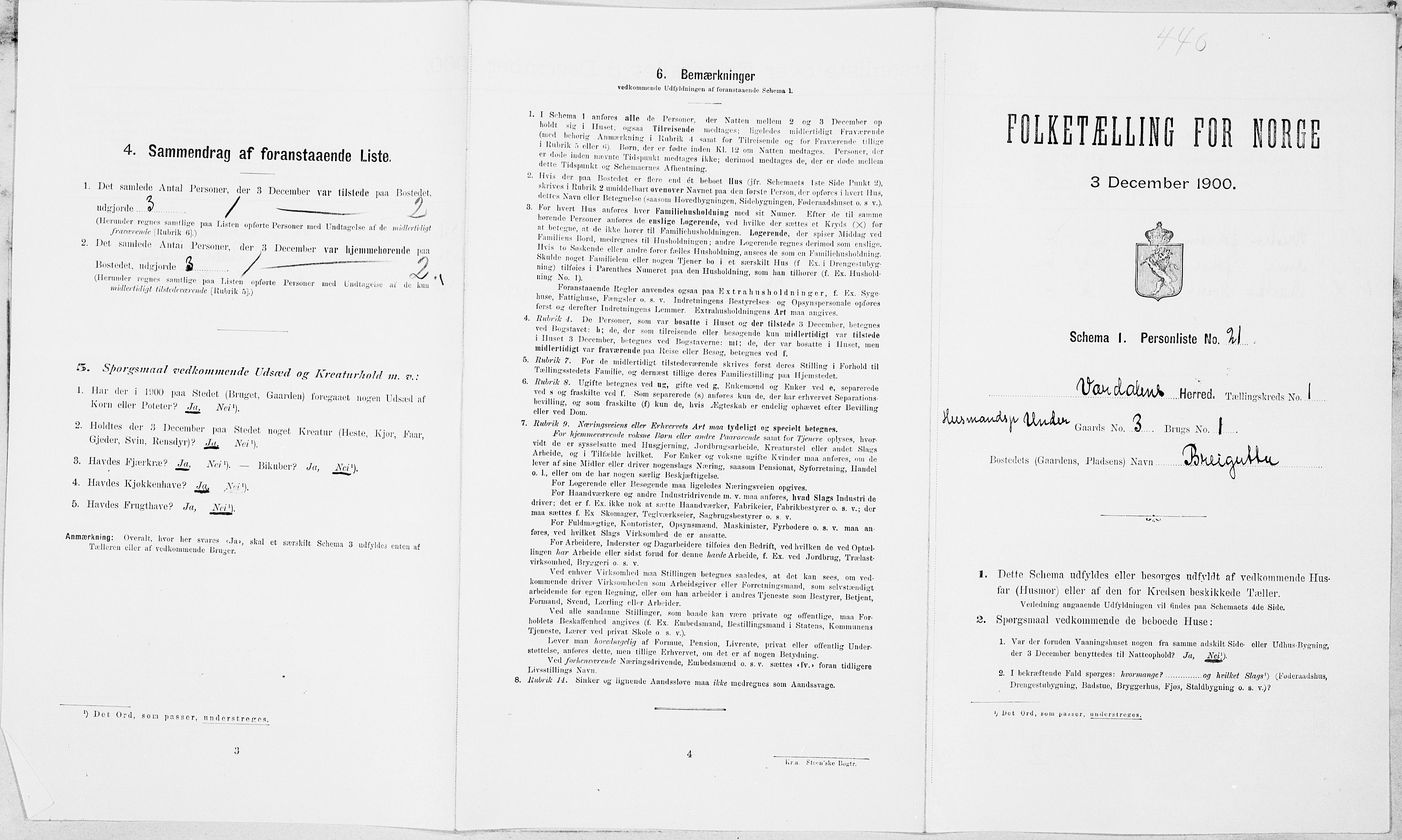 SAT, Folketelling 1900 for 1721 Verdal herred, 1900, s. 187
