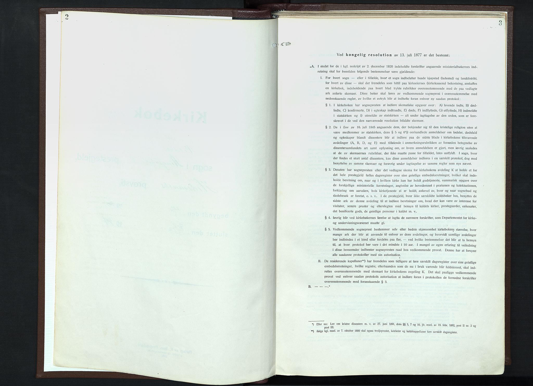 Veldre prestekontor, AV/SAH-PREST-018/K/Ka/L0001: Ministerialbok nr. 1, 1921-1934, s. 2-3