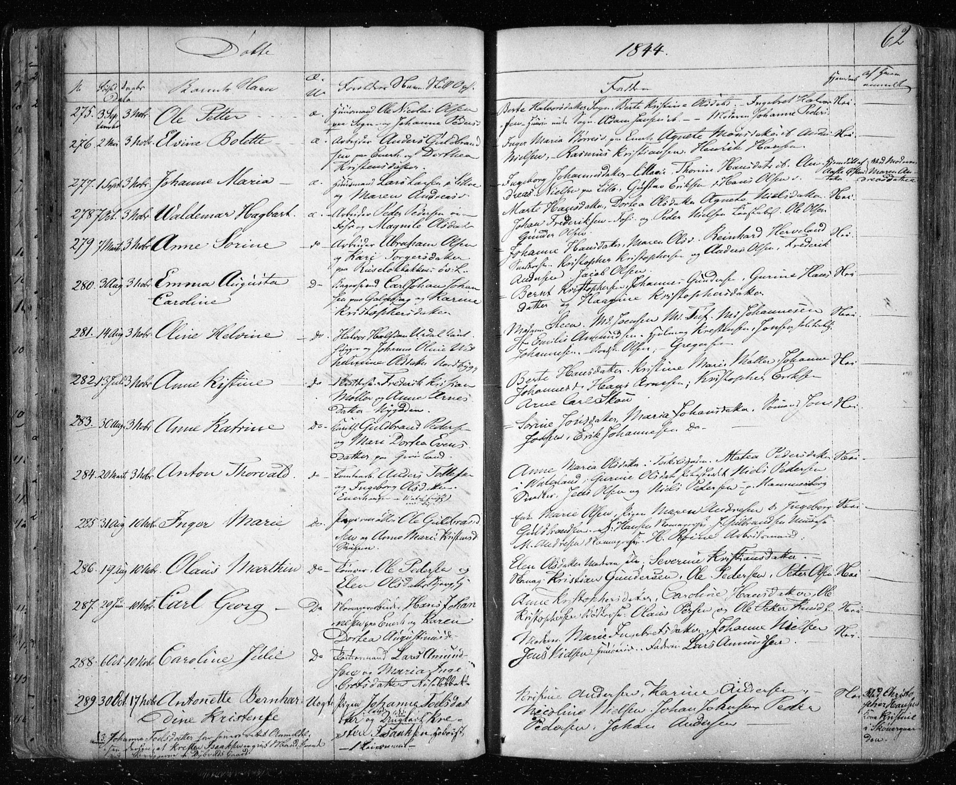 Aker prestekontor kirkebøker, AV/SAO-A-10861/F/L0019: Ministerialbok nr. 19, 1842-1852, s. 62