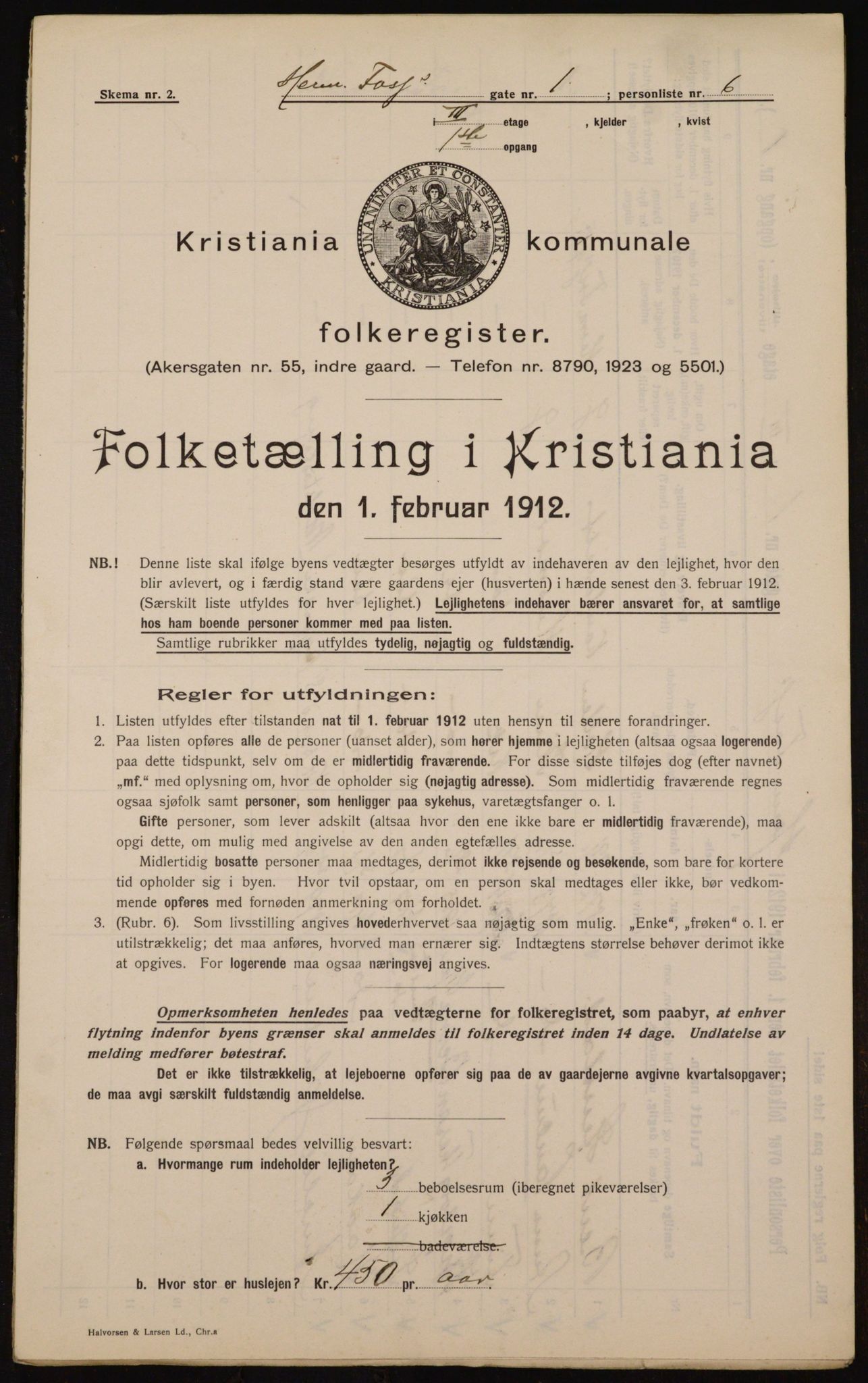 OBA, Kommunal folketelling 1.2.1912 for Kristiania, 1912, s. 38948