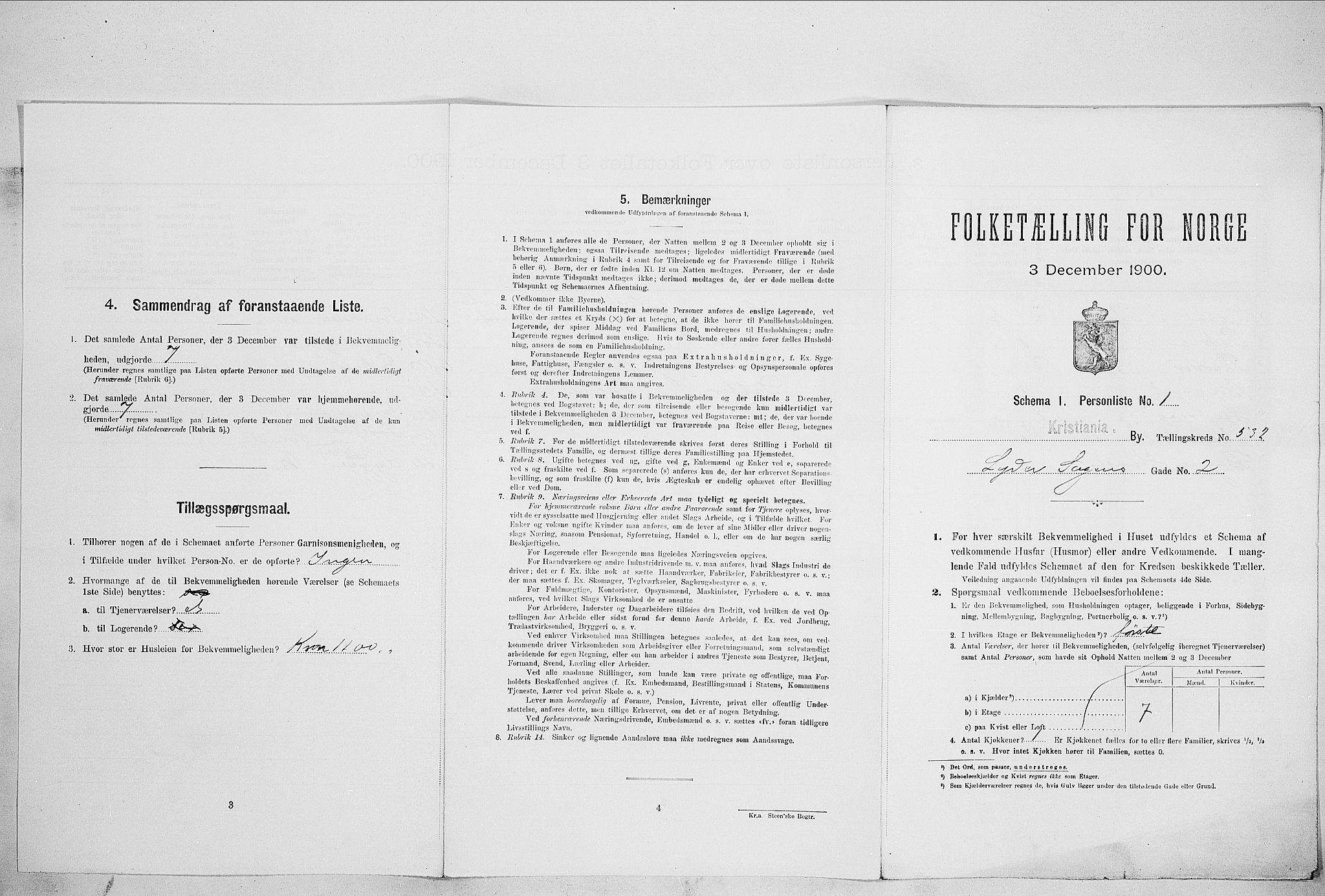 SAO, Folketelling 1900 for 0301 Kristiania kjøpstad, 1900, s. 53248