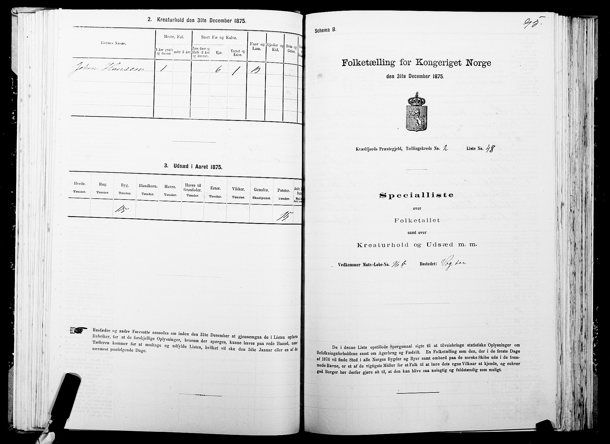 SATØ, Folketelling 1875 for 1911P Kvæfjord prestegjeld, 1875, s. 2095