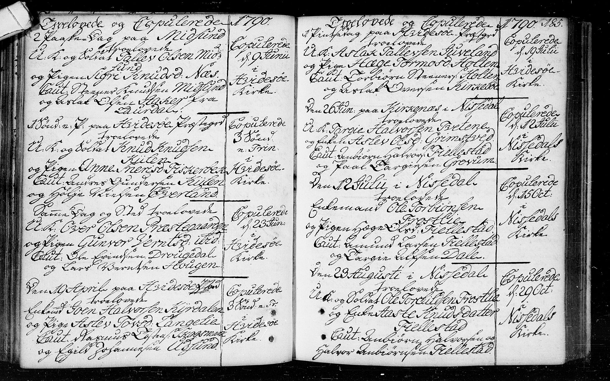 Kviteseid kirkebøker, SAKO/A-276/F/Fa/L0003: Ministerialbok nr. I 3, 1787-1799, s. 185