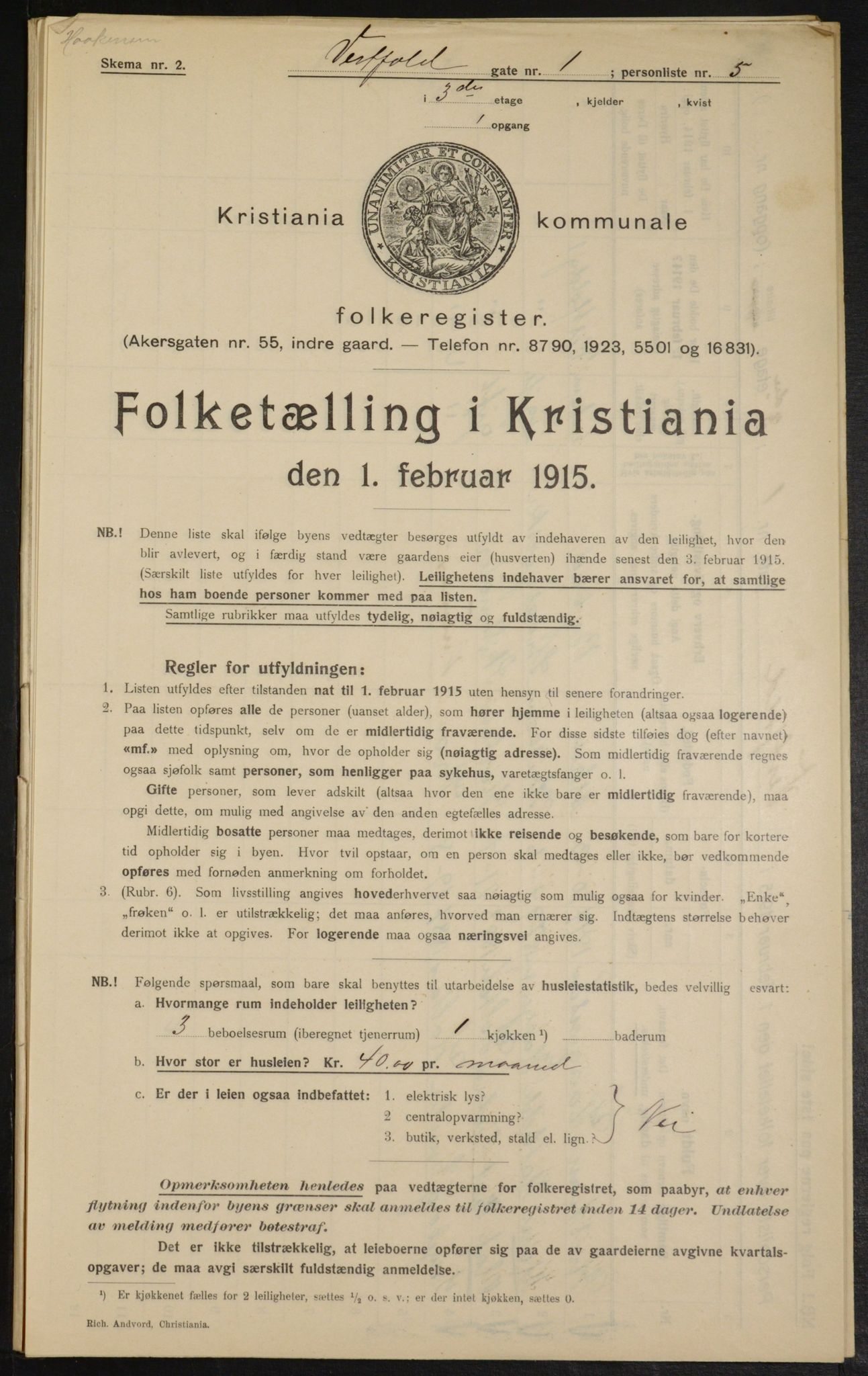 OBA, Kommunal folketelling 1.2.1915 for Kristiania, 1915, s. 122979