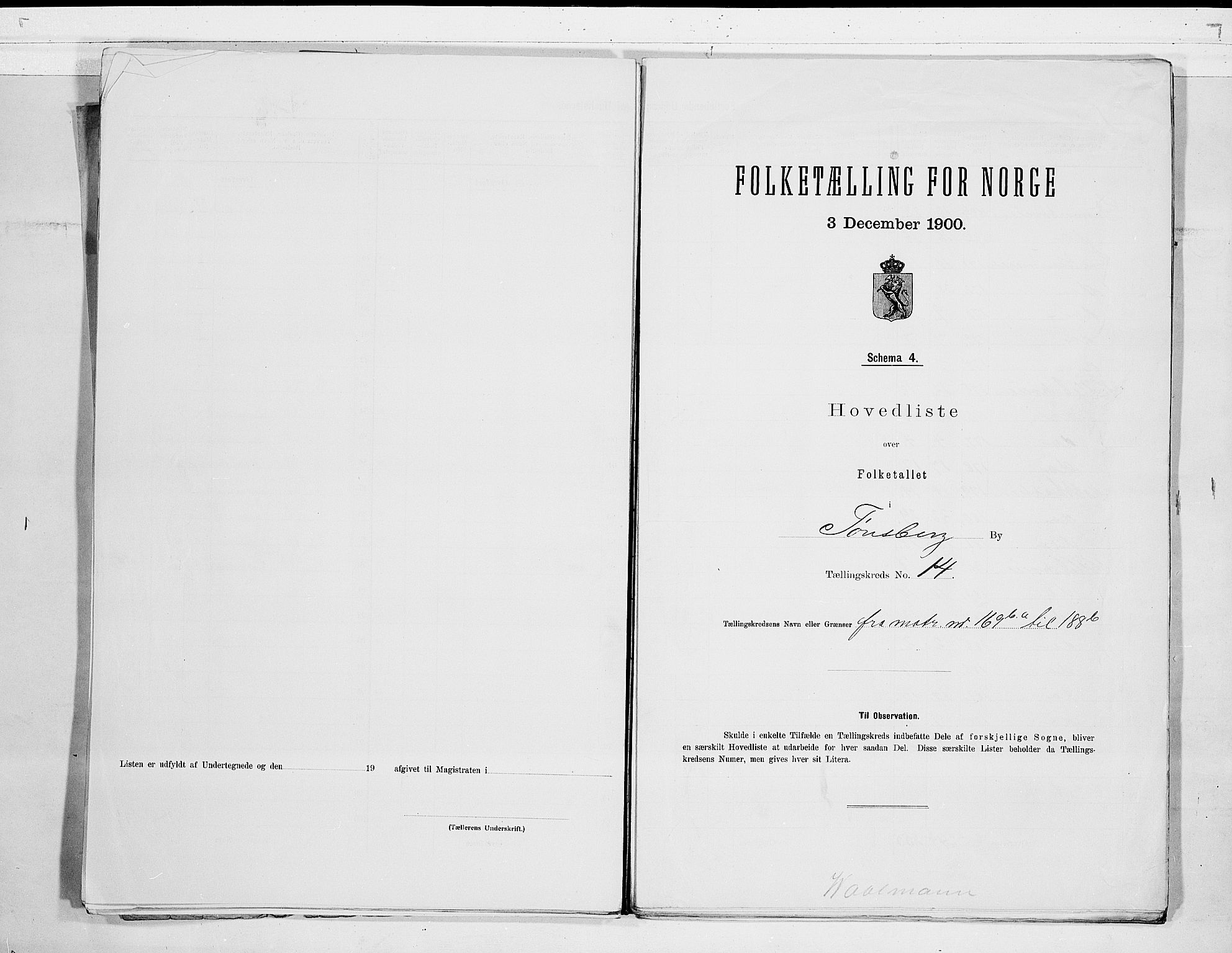 RA, Folketelling 1900 for 0705 Tønsberg kjøpstad, 1900, s. 30