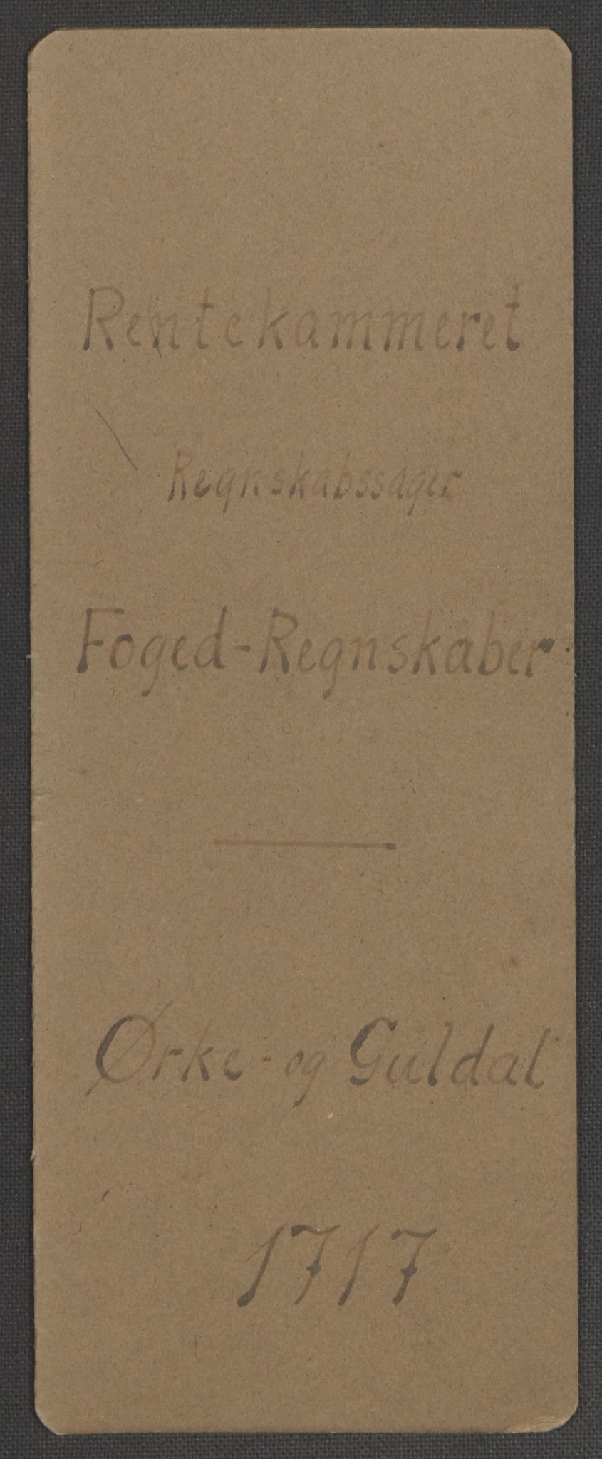 Rentekammeret inntil 1814, Reviderte regnskaper, Fogderegnskap, RA/EA-4092/R60/L3970: Fogderegnskap Orkdal og Gauldal, 1717, s. 3