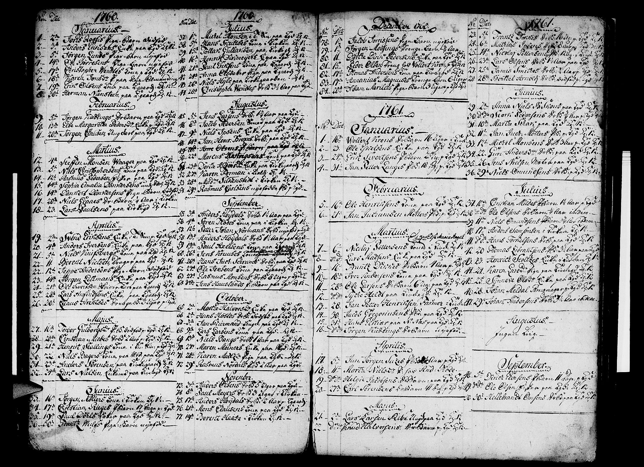 Nykirken Sokneprestembete, AV/SAB-A-77101/H/Haa/L0010: Ministerialbok nr. A 10, 1759-1775, s. 40