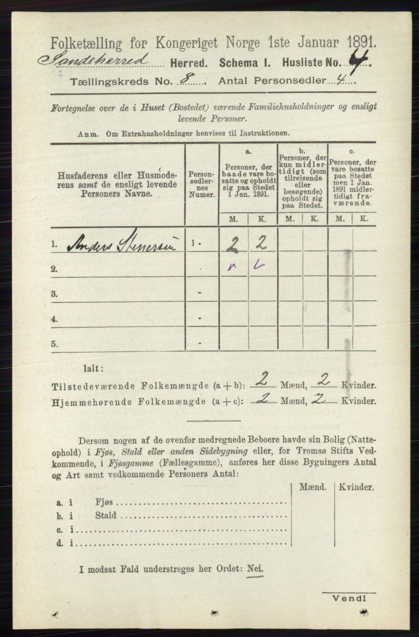 RA, Folketelling 1891 for 0724 Sandeherred herred, 1891, s. 4716