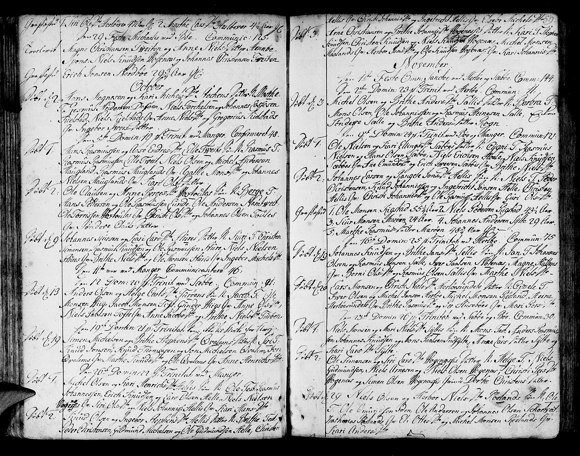 Manger sokneprestembete, AV/SAB-A-76801/H/Haa: Ministerialbok nr. A 1, 1759-1791, s. 59