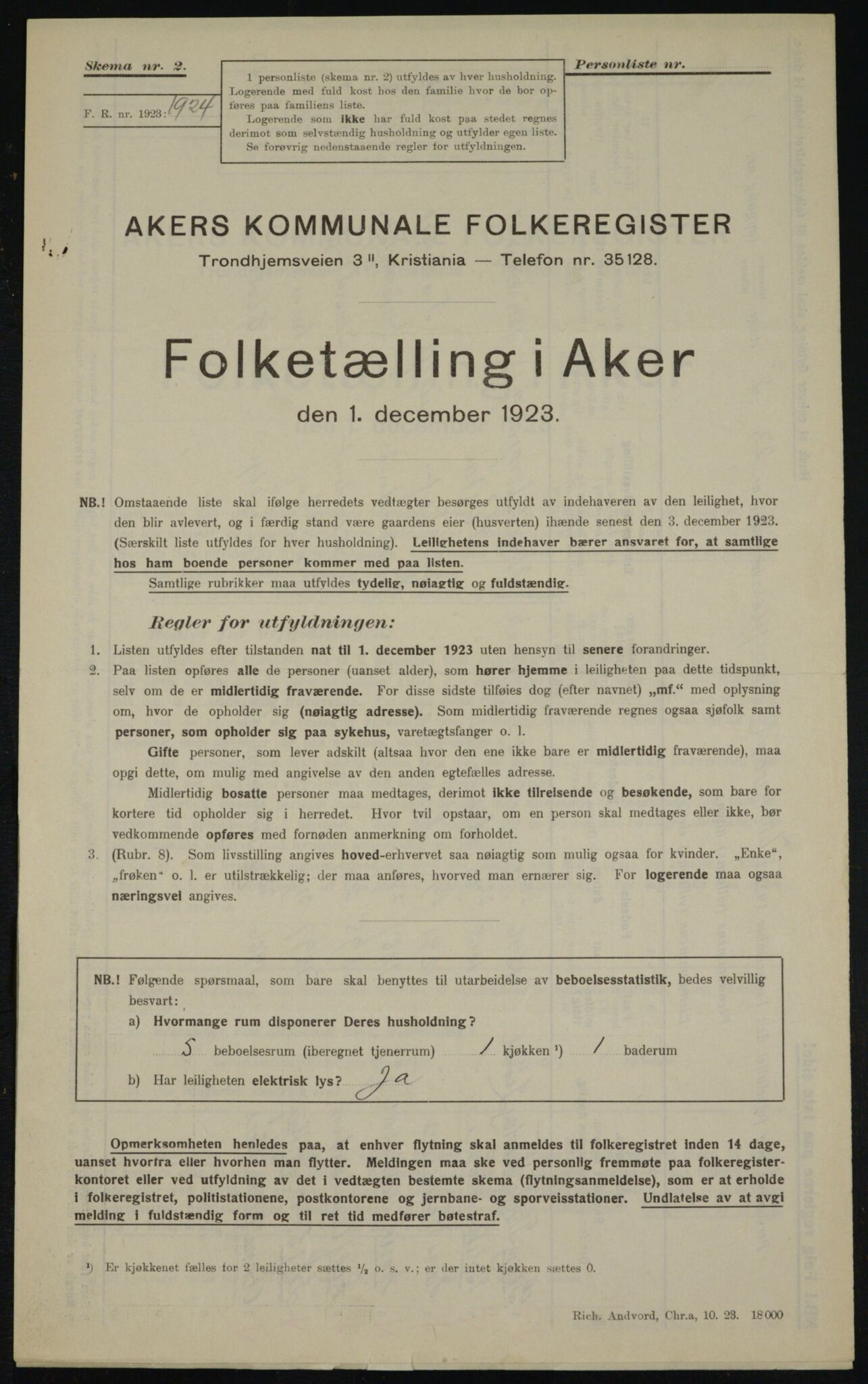 , Kommunal folketelling 1.12.1923 for Aker, 1923, s. 20557