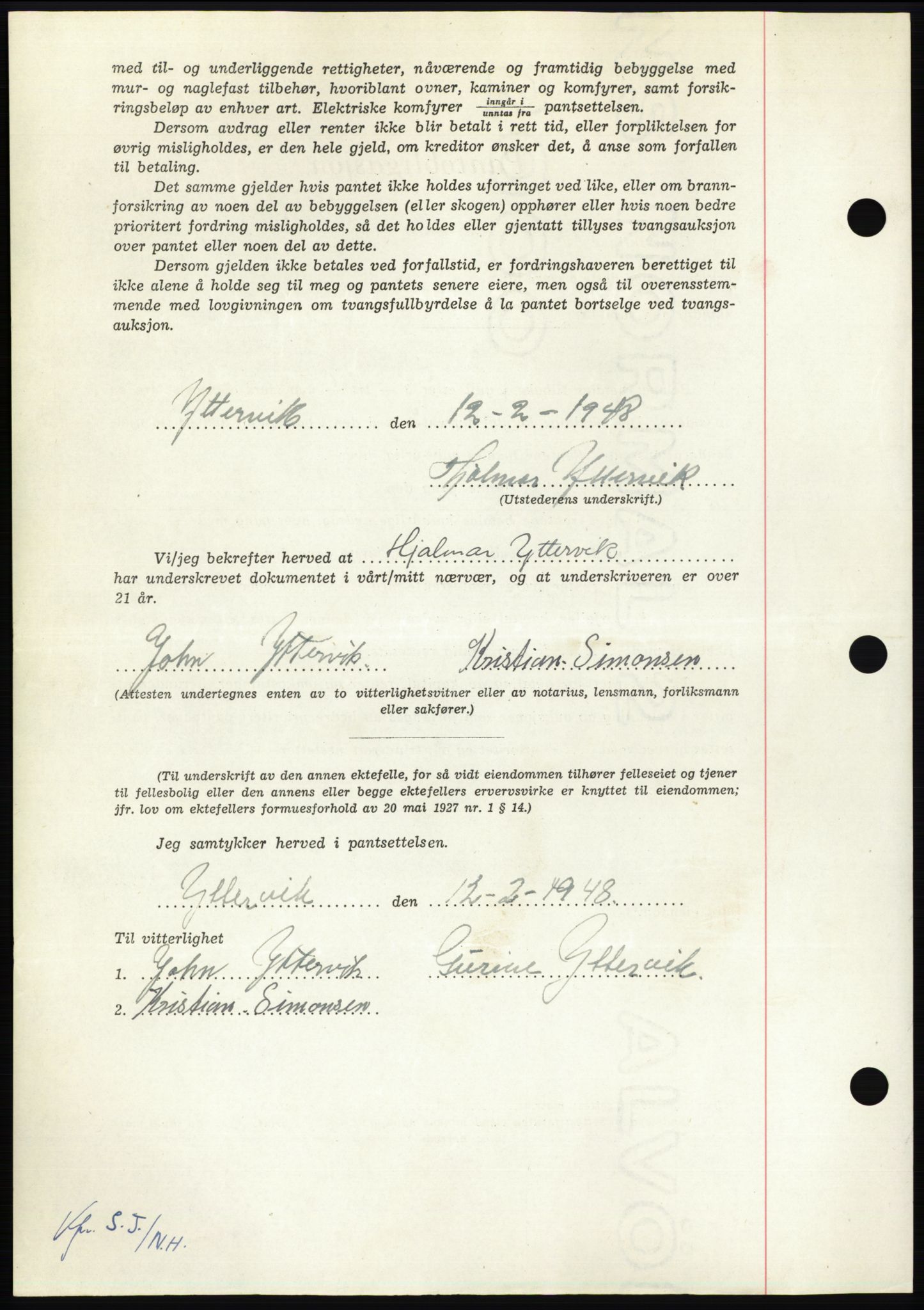 Nordmøre sorenskriveri, AV/SAT-A-4132/1/2/2Ca: Pantebok nr. B98, 1948-1948, Dagboknr: 367/1948