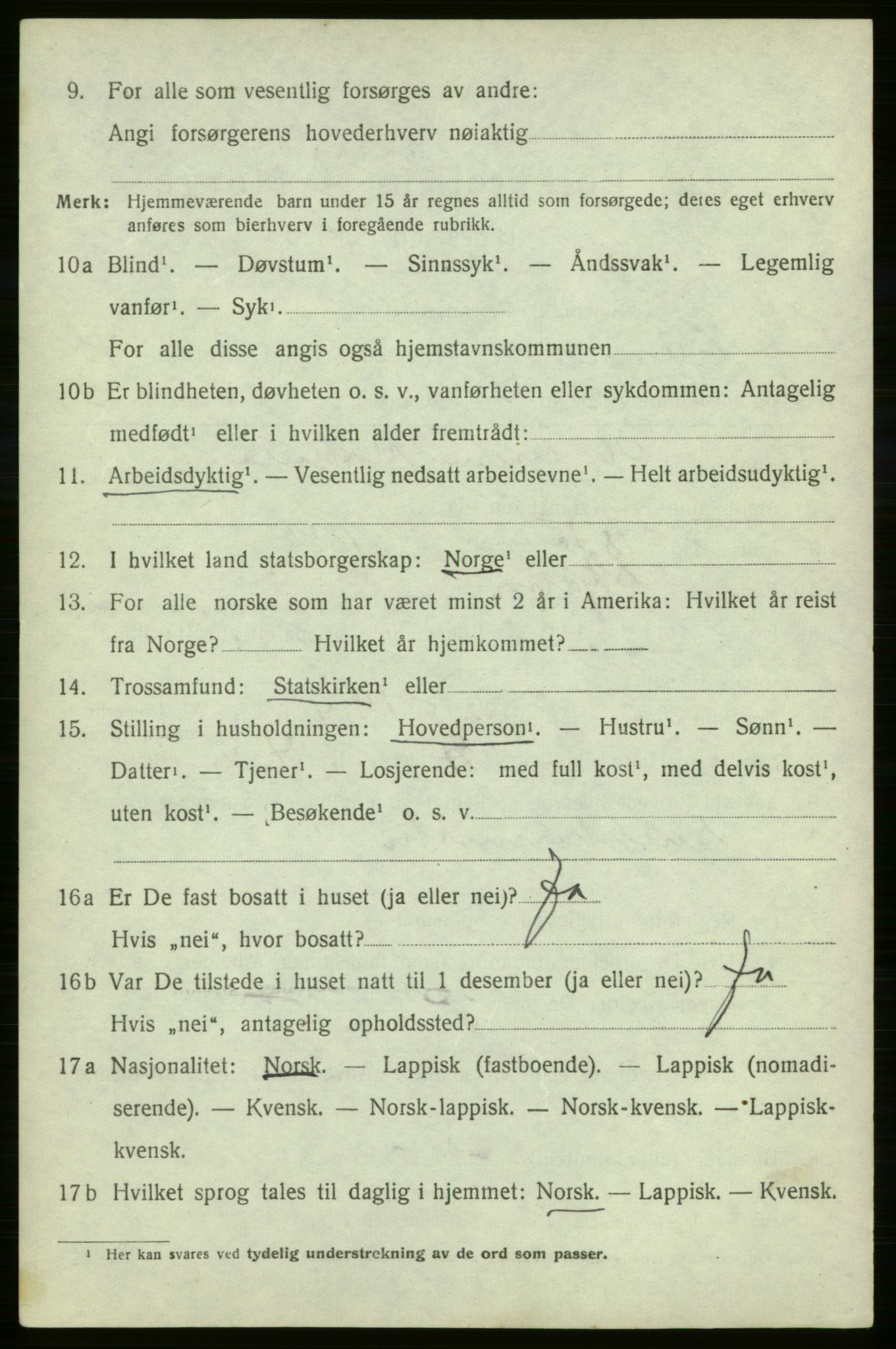 SATØ, Folketelling 1920 for 2019 Kjelvik herred, 1920, s. 2182