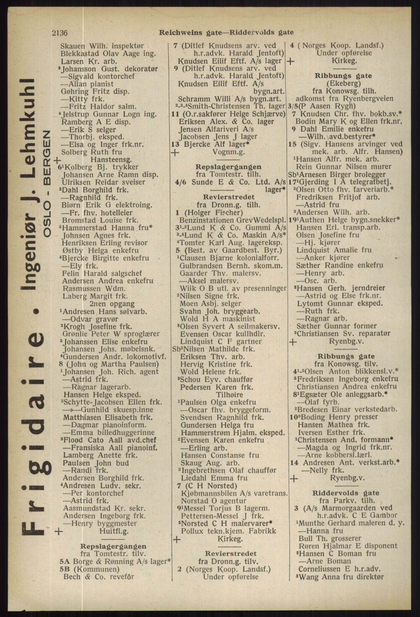 Kristiania/Oslo adressebok, PUBL/-, 1936, s. 2136