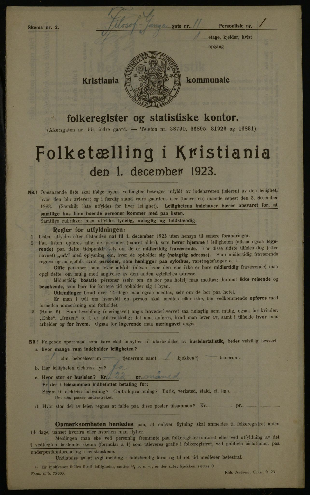 OBA, Kommunal folketelling 1.12.1923 for Kristiania, 1923, s. 27380