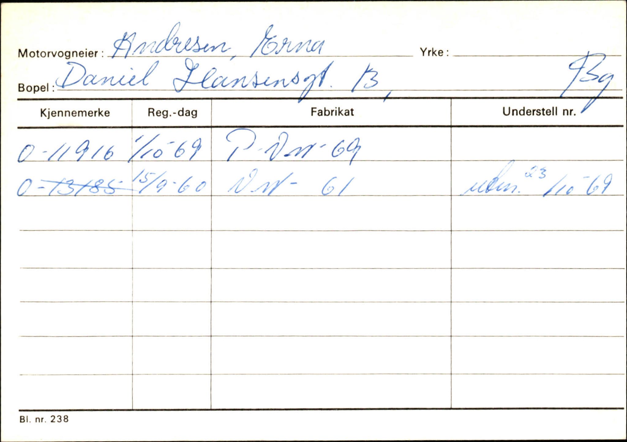 Statens vegvesen, Hordaland vegkontor, AV/SAB-A-5201/2/Hb/L0002: O-eierkort A-B, 1920-1971, s. 15