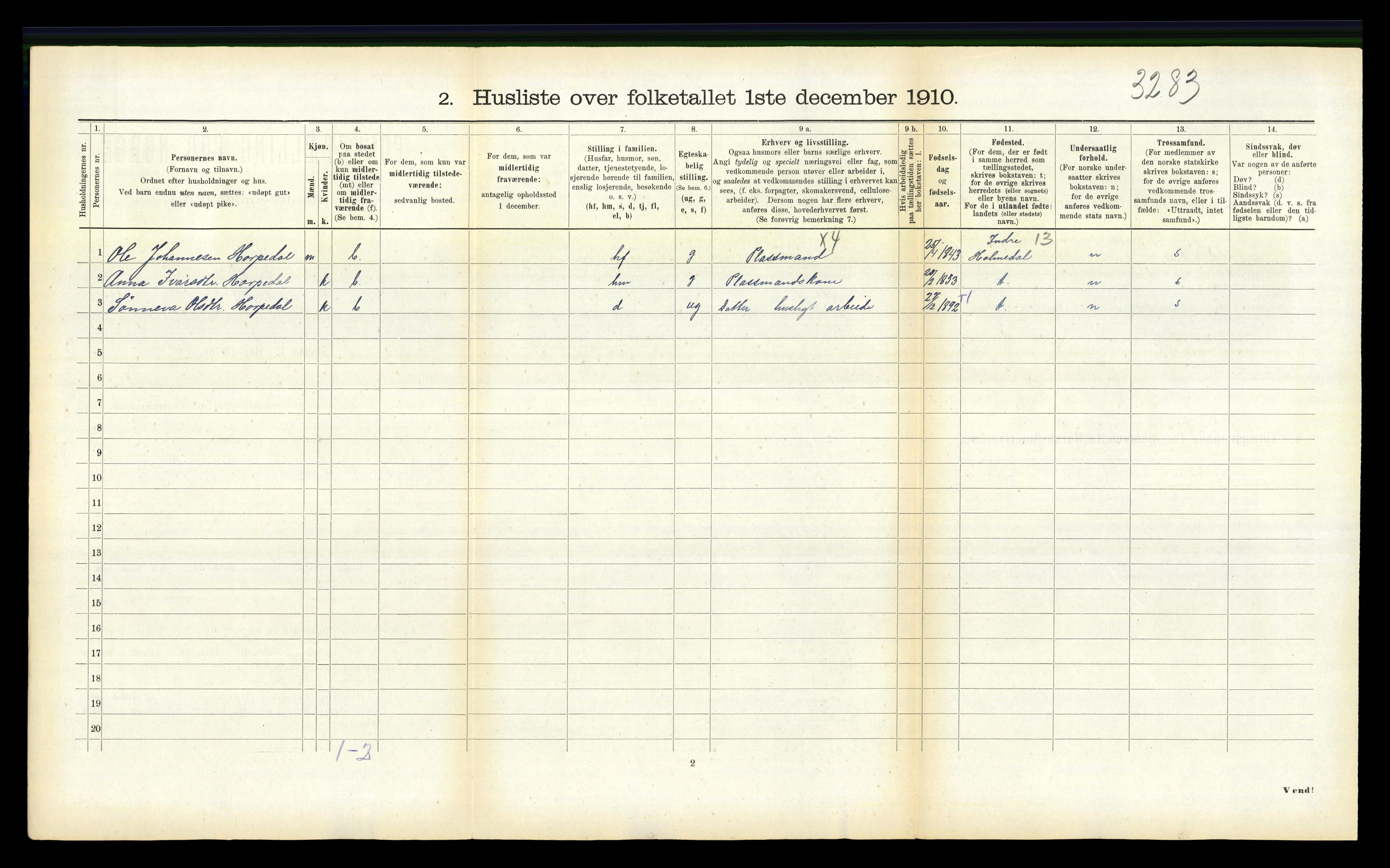 RA, Folketelling 1910 for 1418 Balestrand herred, 1910, s. 739