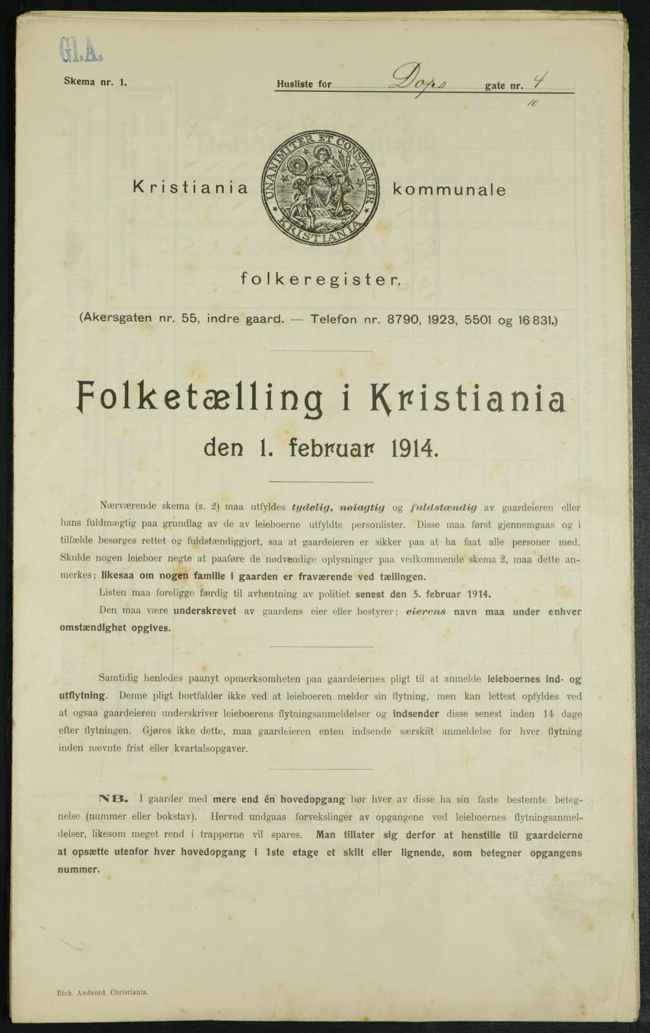 OBA, Kommunal folketelling 1.2.1914 for Kristiania, 1914, s. 16022