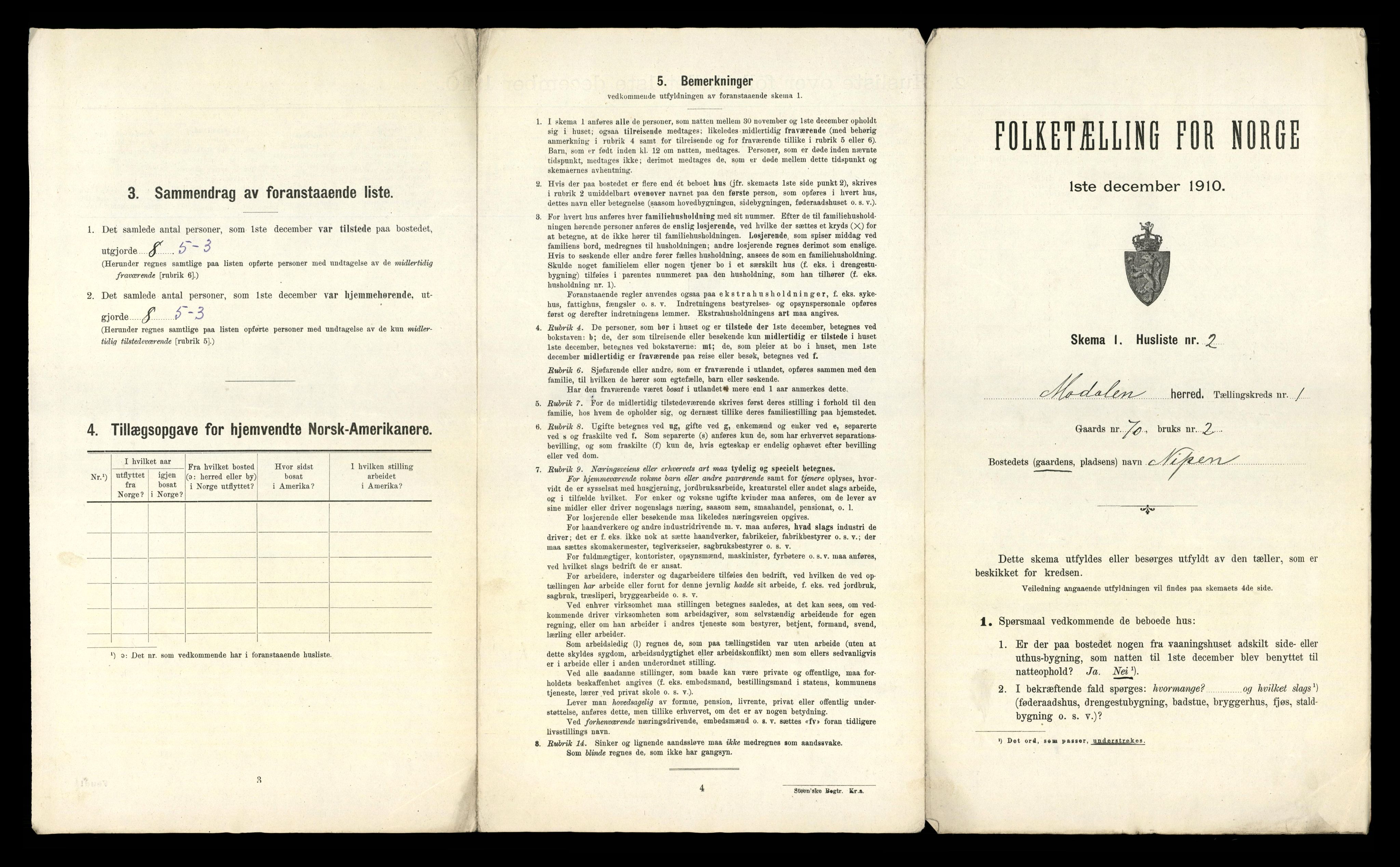 RA, Folketelling 1910 for 1252 Modalen herred, 1910, s. 37