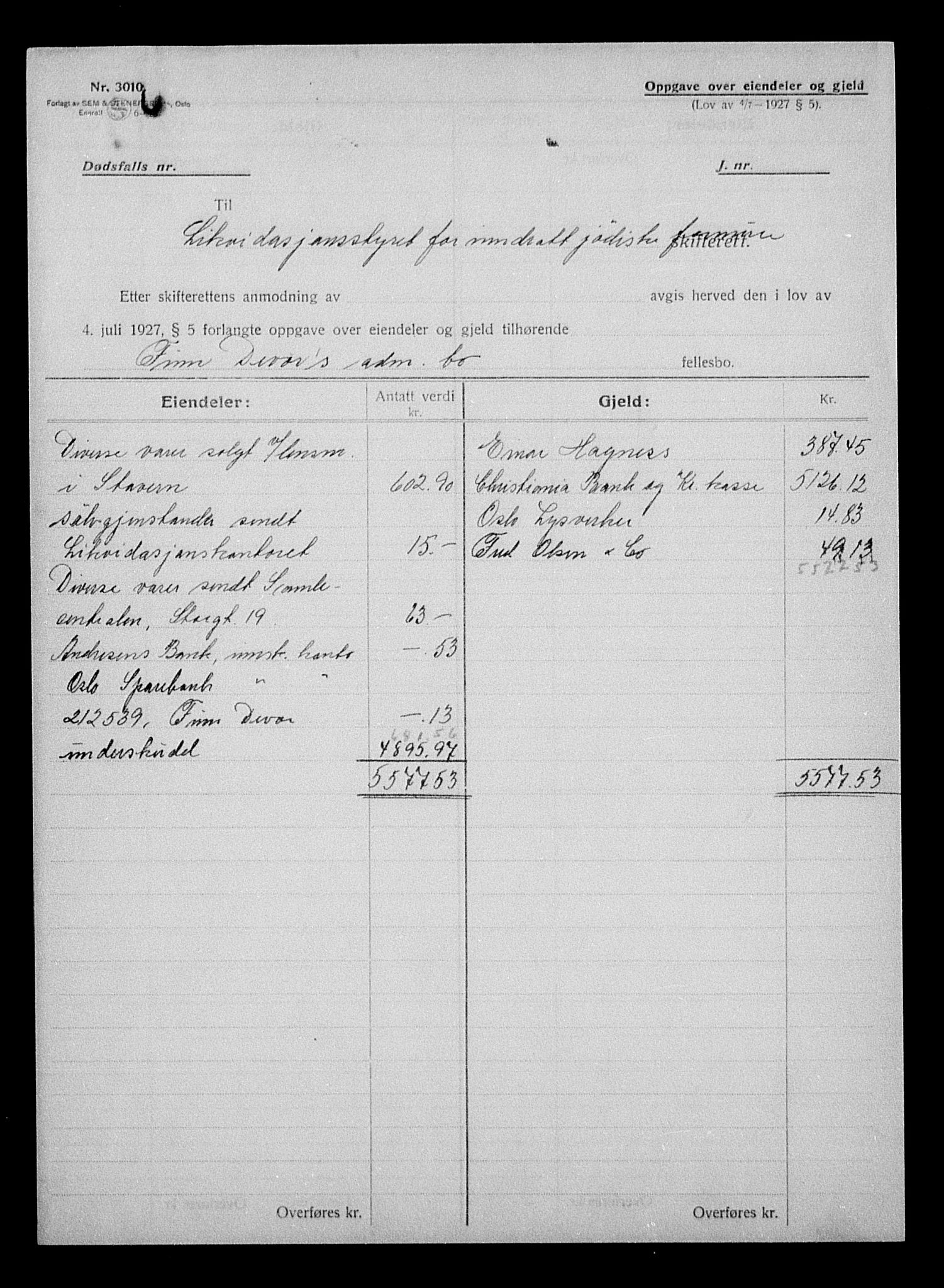 Justisdepartementet, Tilbakeføringskontoret for inndratte formuer, AV/RA-S-1564/H/Hc/Hcc/L0930: --, 1945-1947, s. 174