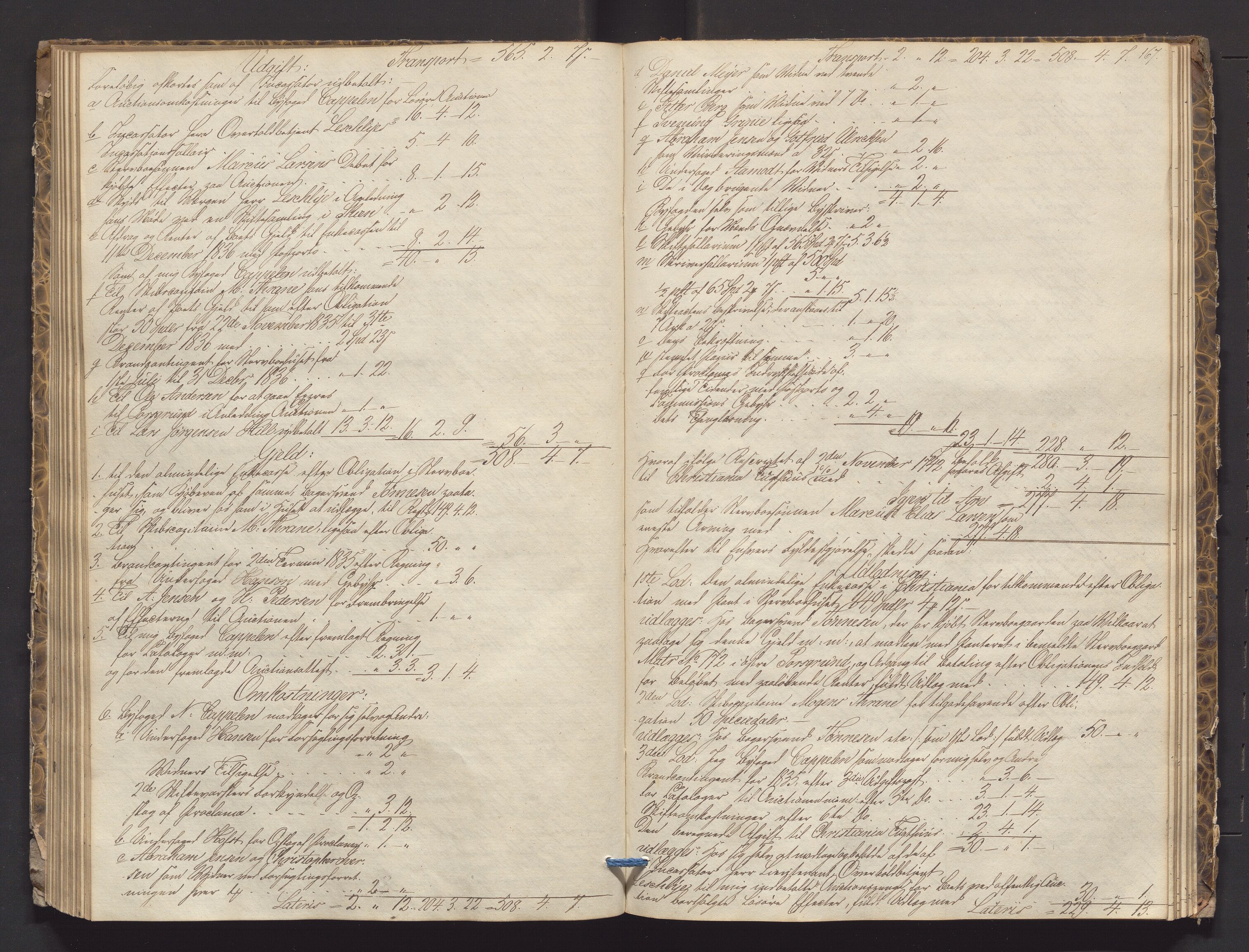 Porsgrunn byfogd, AV/SAKO-A-106/H/Hb/L0002: Skifteprotokoll, 1834-1839, s. 166-167