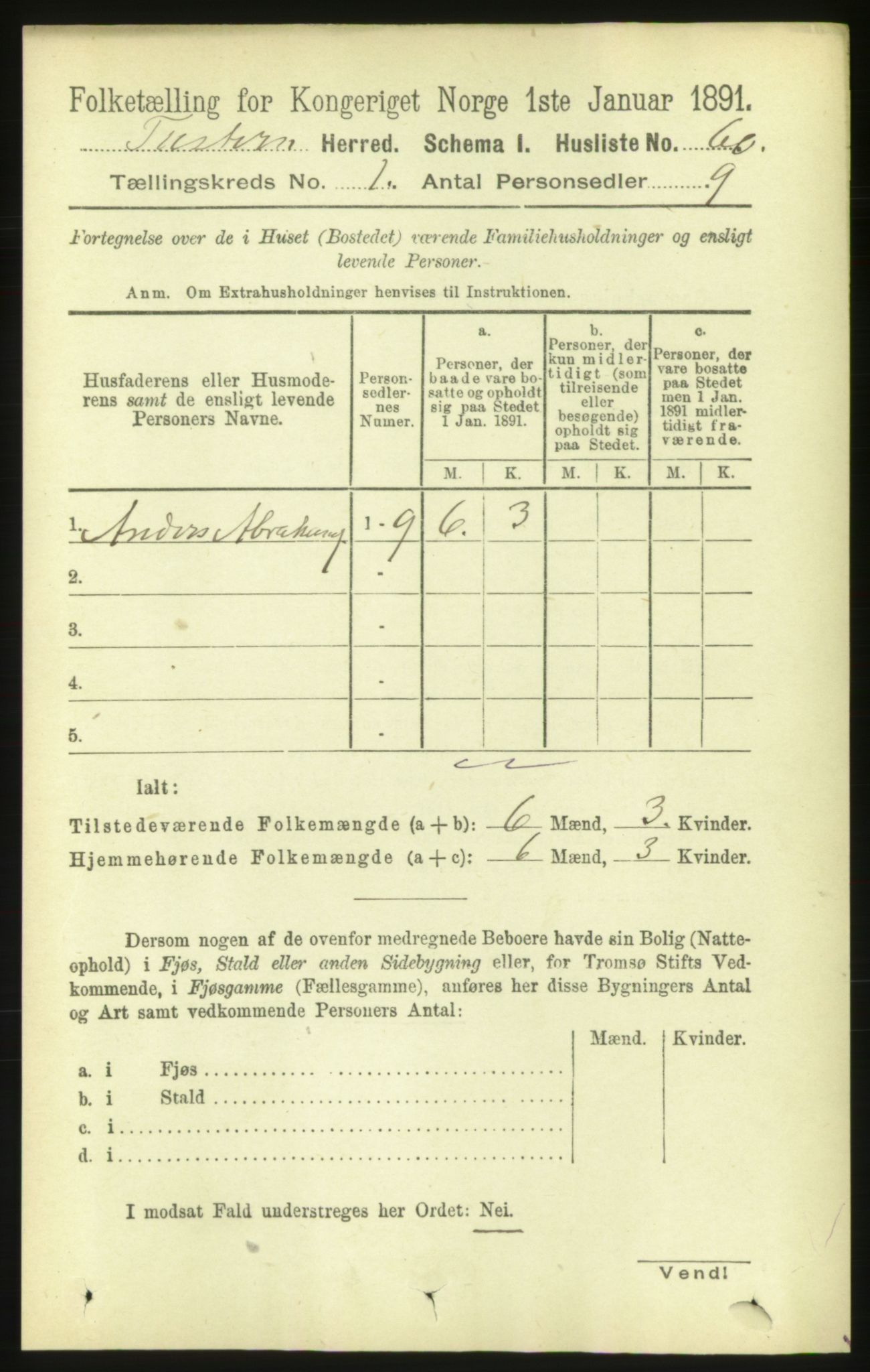 RA, Folketelling 1891 for 1572 Tustna herred, 1891, s. 80