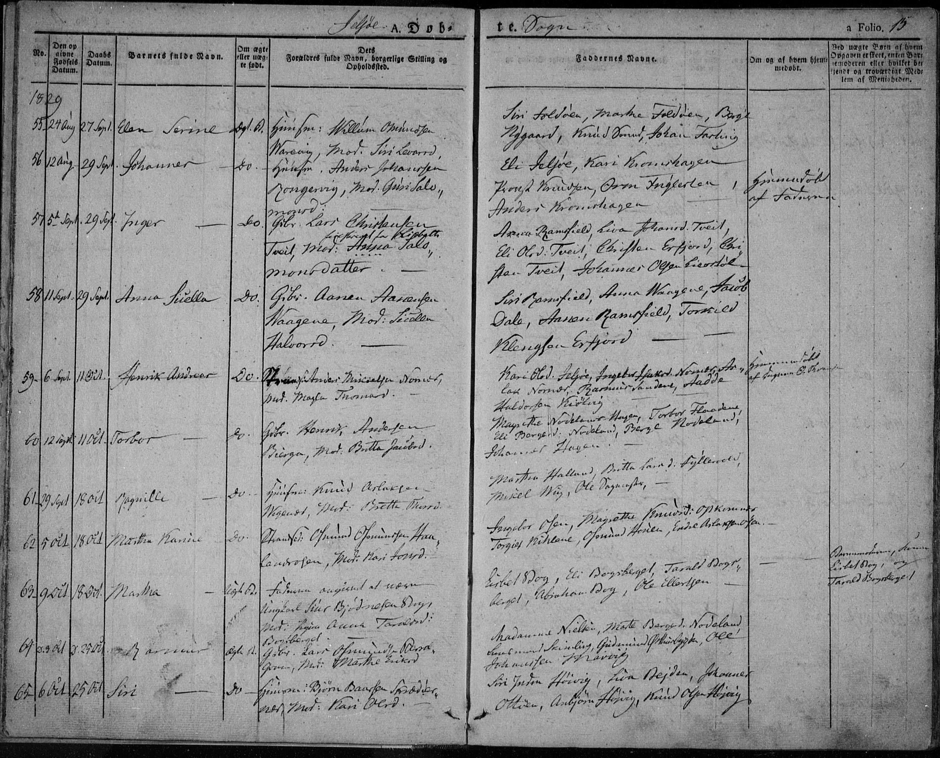 Jelsa sokneprestkontor, AV/SAST-A-101842/01/IV: Ministerialbok nr. A 6.1, 1828-1853, s. 15