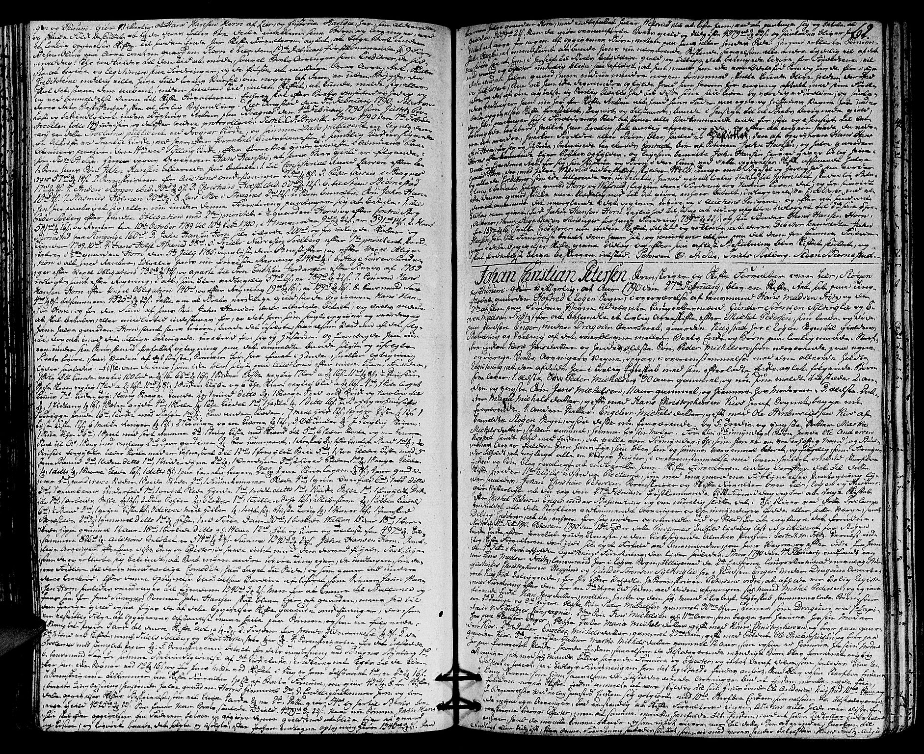 Lier, Røyken og Hurum sorenskriveri, AV/SAKO-A-89/H/Hc/L0007a: Skifteprotokoll, 1789-1799, s. 61b-62a