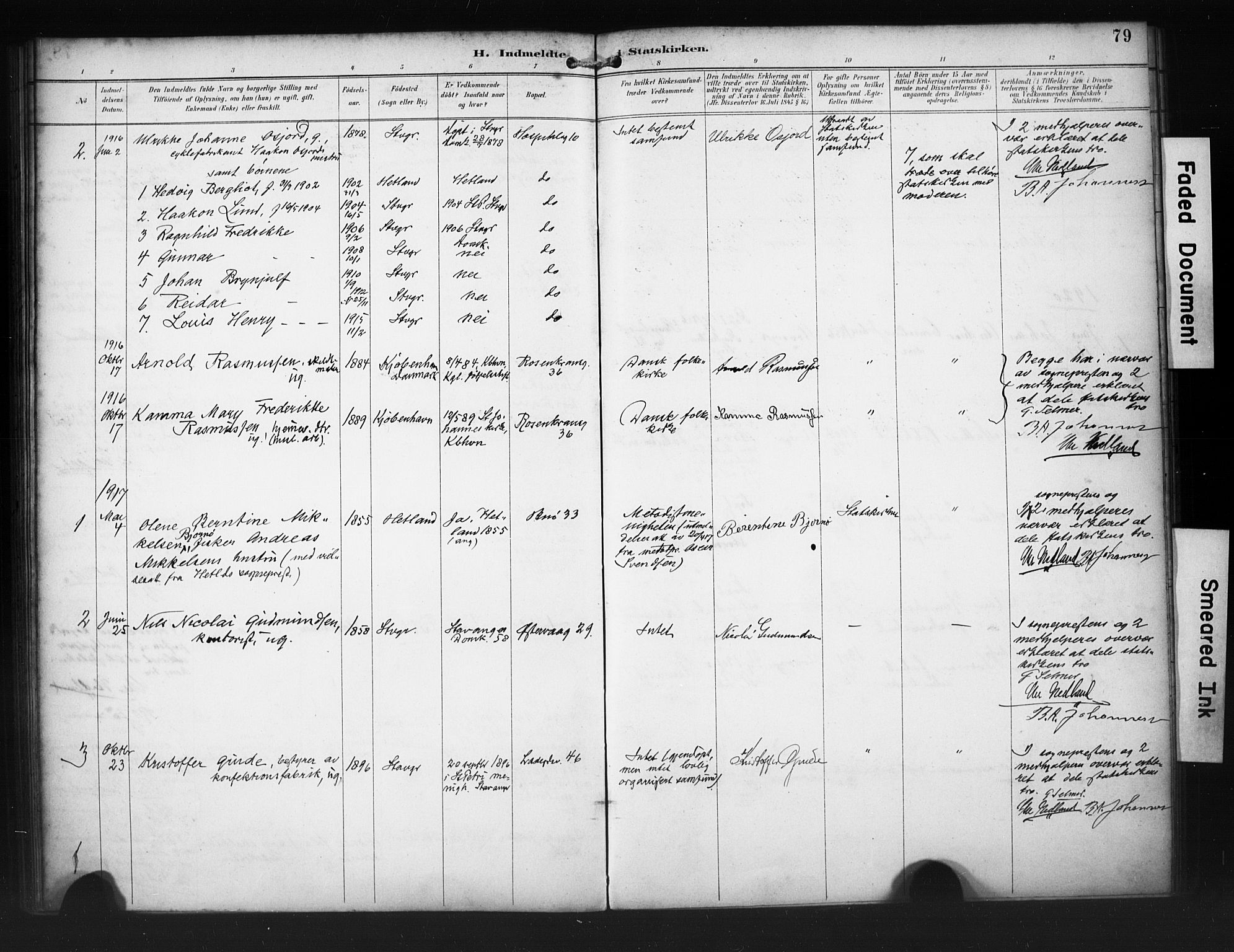 St. Petri sokneprestkontor, AV/SAST-A-101813/001/30/30BA/L0020: Ministerialbok nr. A 18, 1893-1928, s. 79
