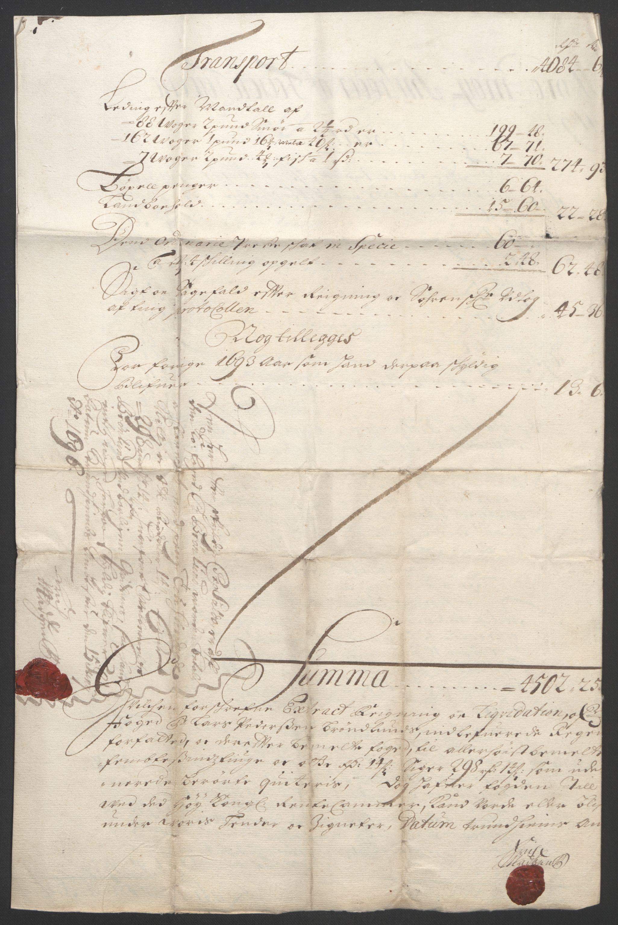 Rentekammeret inntil 1814, Reviderte regnskaper, Fogderegnskap, AV/RA-EA-4092/R57/L3850: Fogderegnskap Fosen, 1694, s. 15