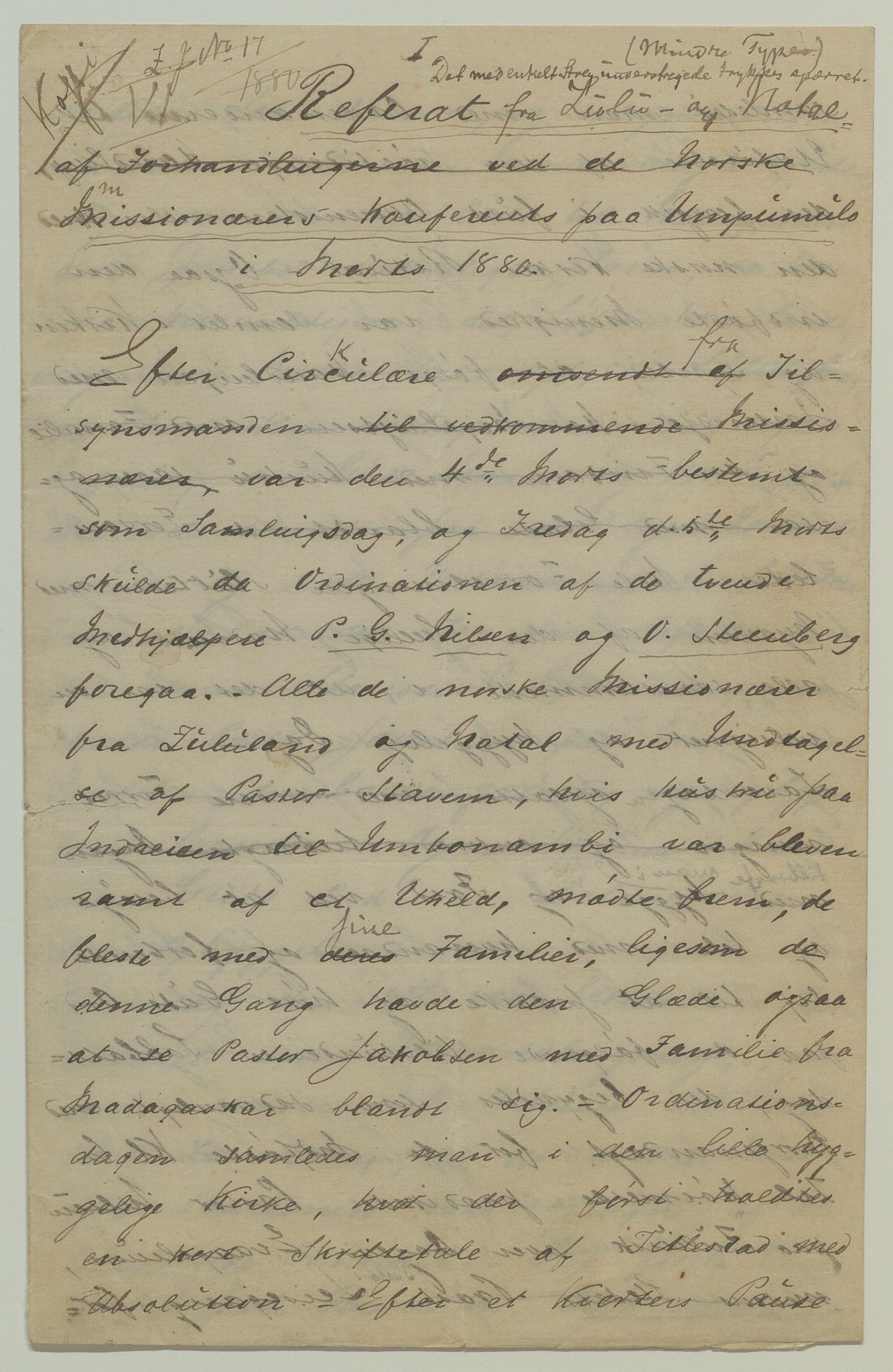 Det Norske Misjonsselskap - hovedadministrasjonen, VID/MA-A-1045/D/Da/Daa/L0035/0011: Konferansereferat og årsberetninger / Konferansereferat fra Sør-Afrika., 1880