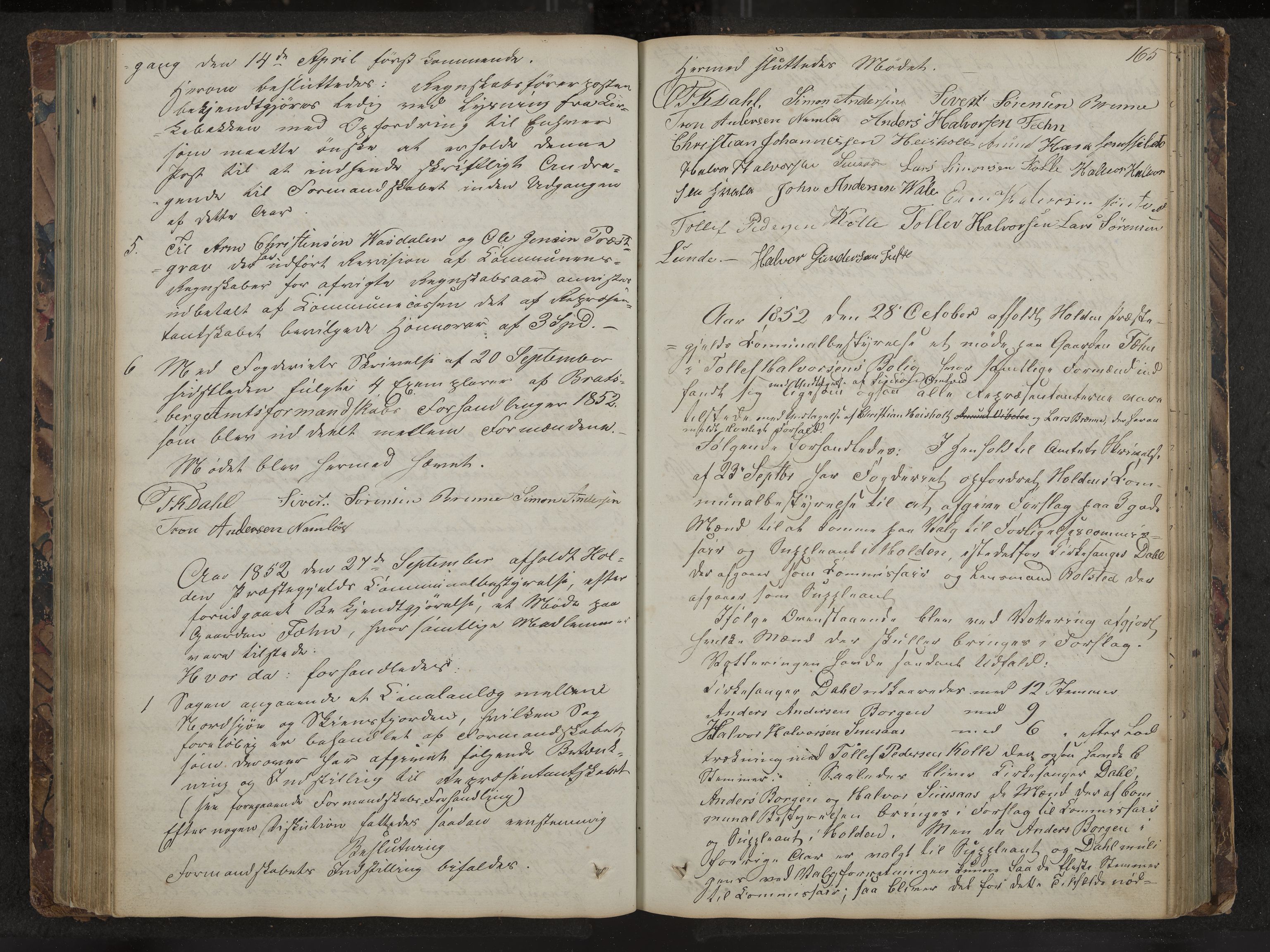 Holla formannskap og sentraladministrasjon, IKAK/0819021-1/A/L0001: Møtebok, 1837-1864, s. 165