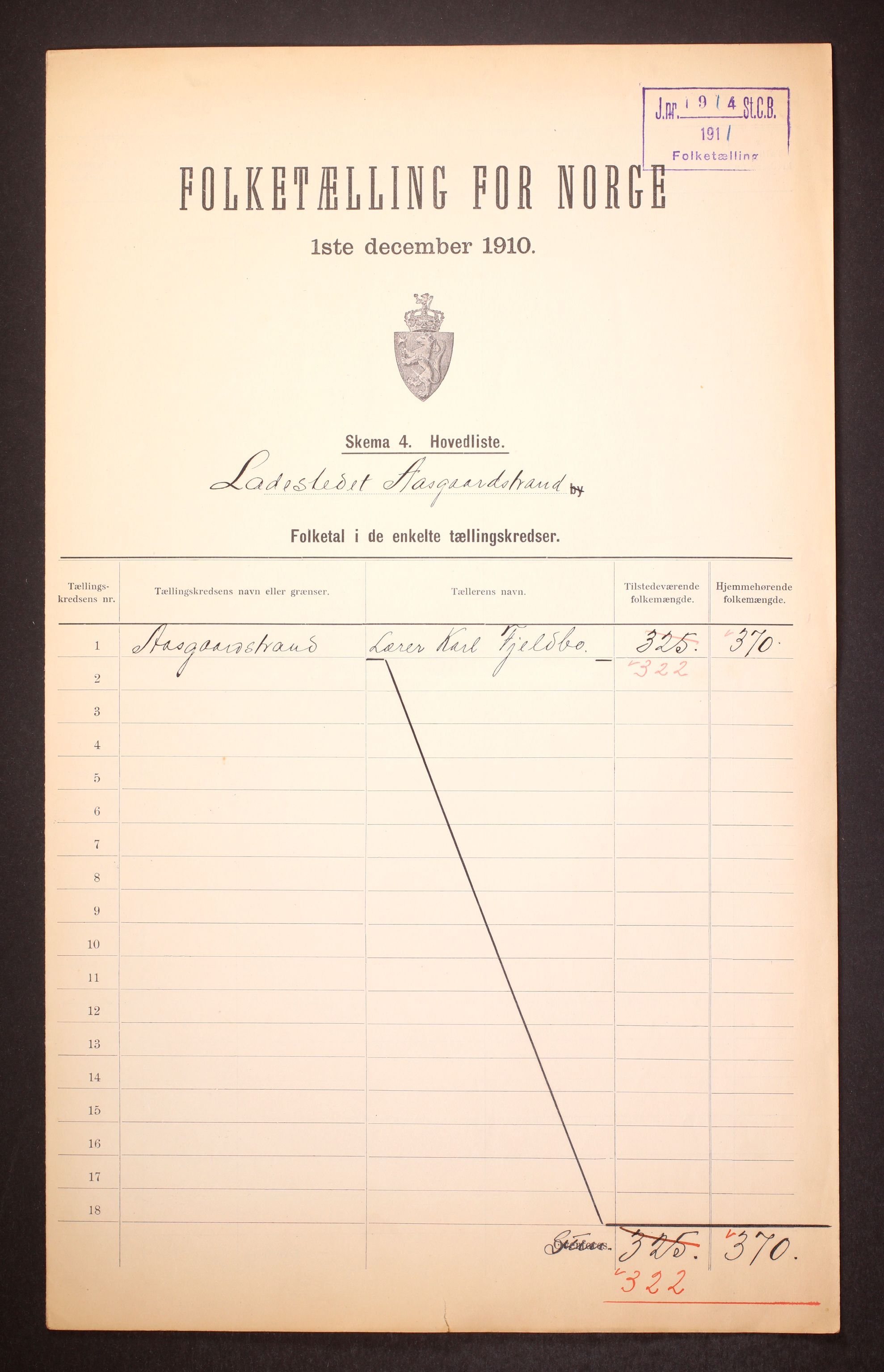RA, Folketelling 1910 for 0704 Åsgårdstrand ladested, 1910, s. 2
