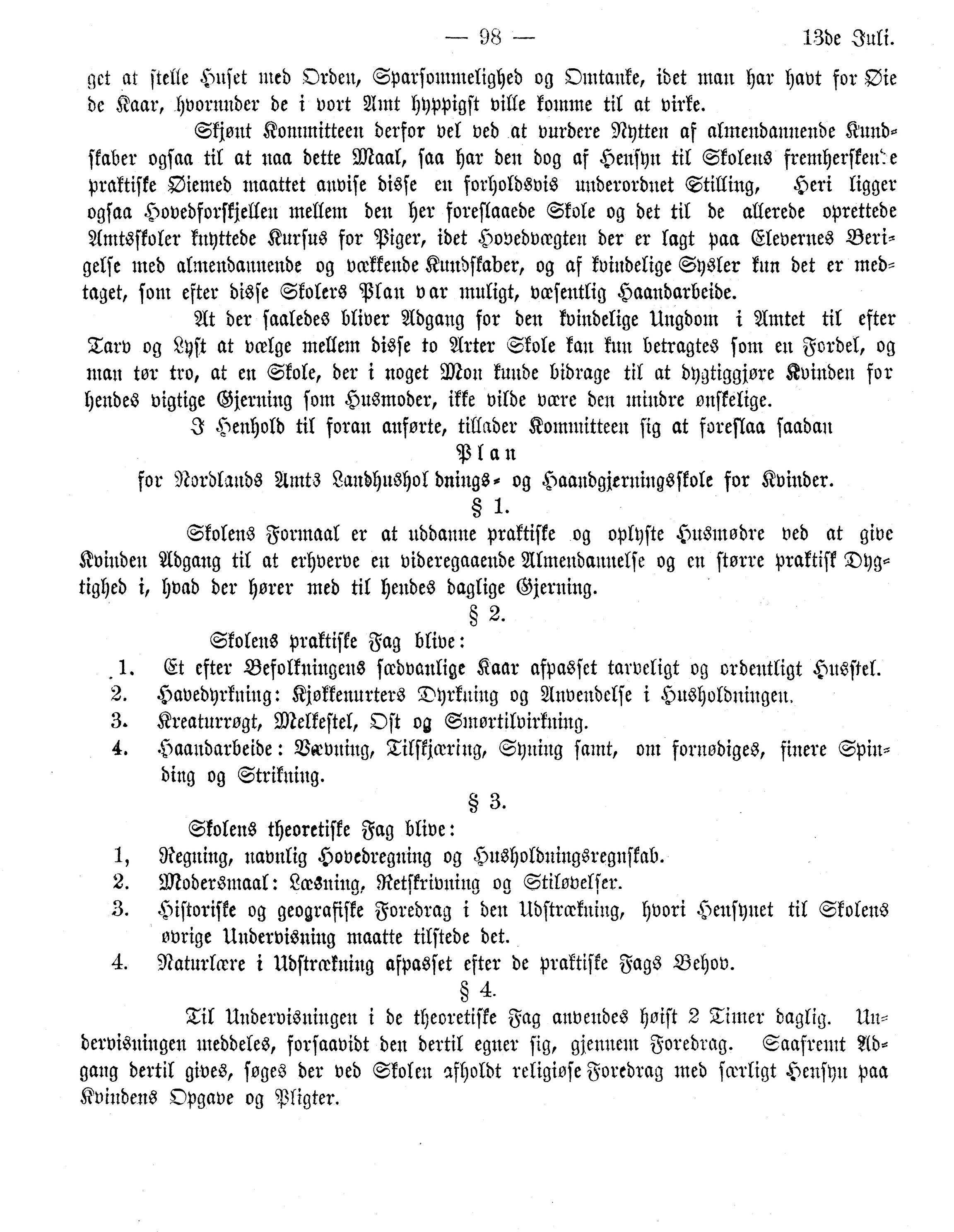 Nordland Fylkeskommune. Fylkestinget, AIN/NFK-17/176/A/Ac/L0011: Fylkestingsforhandlinger 1877, 1877