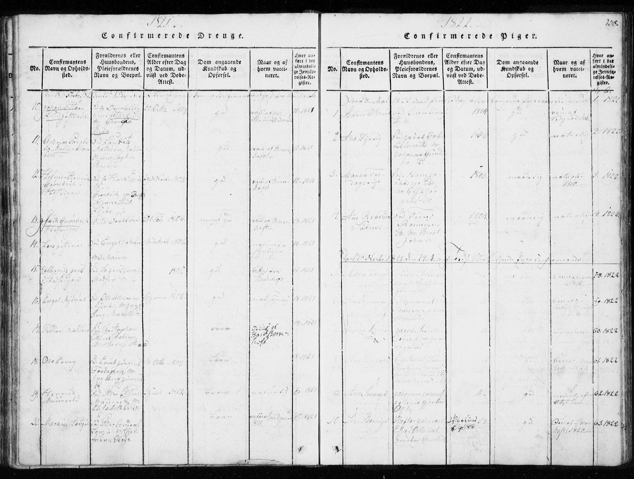 Ministerialprotokoller, klokkerbøker og fødselsregistre - Sør-Trøndelag, SAT/A-1456/634/L0527: Ministerialbok nr. 634A03, 1818-1826, s. 238