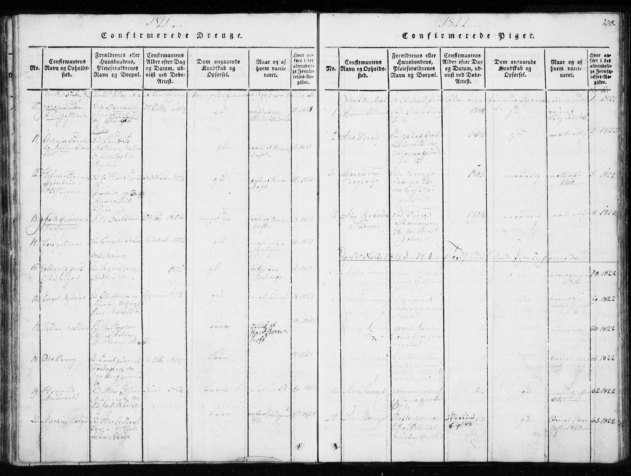 Ministerialprotokoller, klokkerbøker og fødselsregistre - Sør-Trøndelag, AV/SAT-A-1456/634/L0527: Ministerialbok nr. 634A03, 1818-1826, s. 238