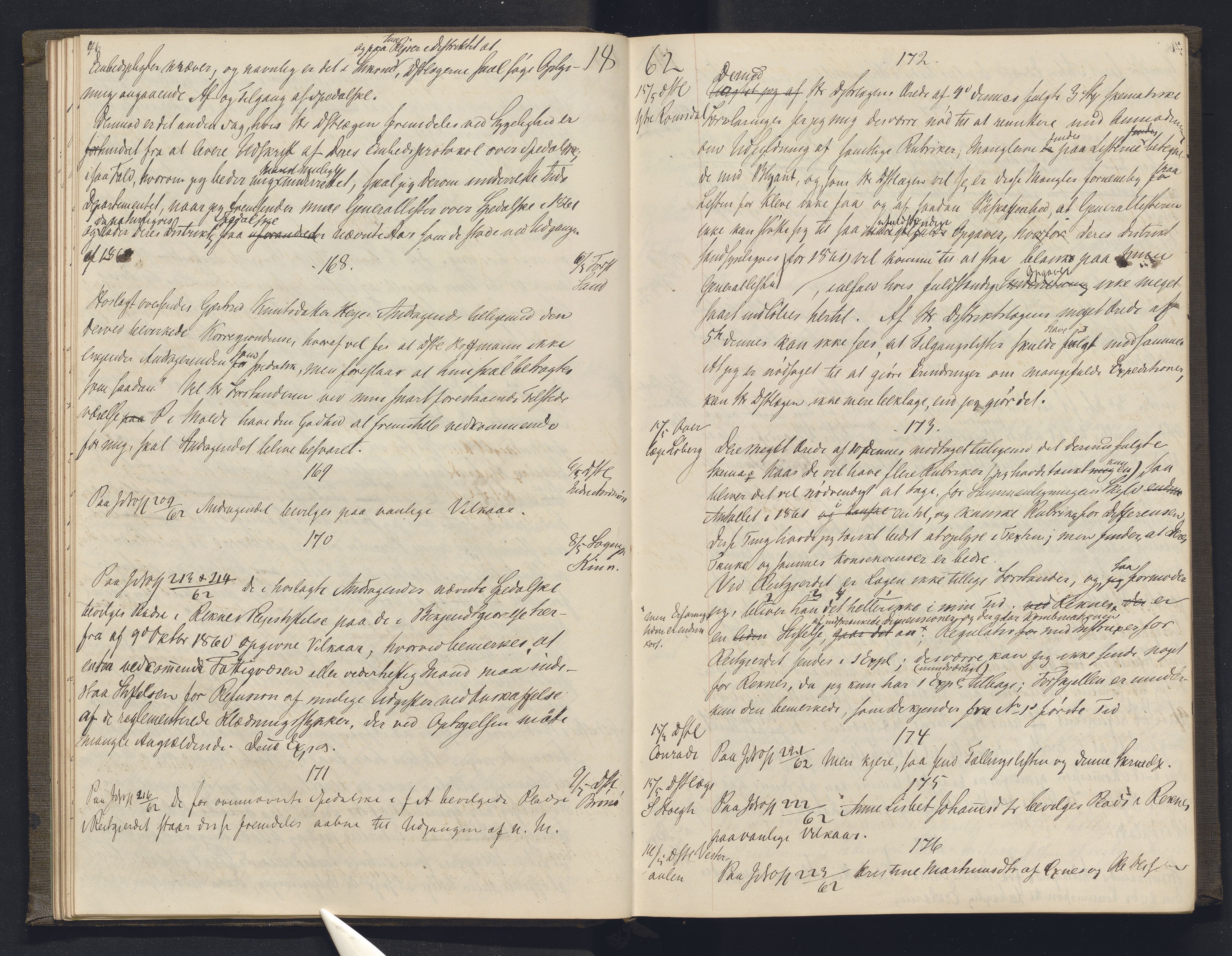 Lepraarkiver - Overlegen for den spedalske sykdom, AV/SAB-A-61001/B.b/L0003: Kopibok, 1862-1865, s. 46-47