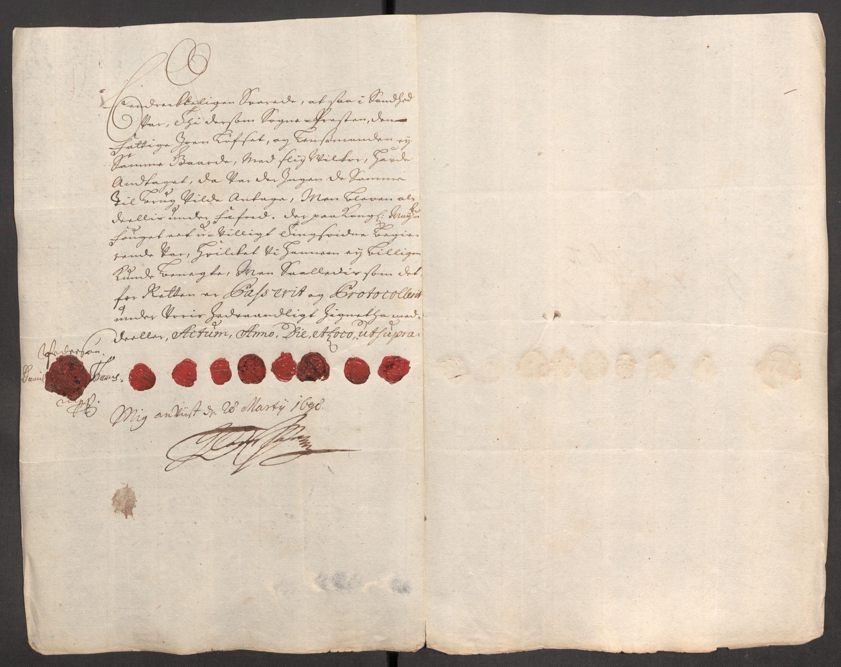 Rentekammeret inntil 1814, Reviderte regnskaper, Fogderegnskap, RA/EA-4092/R60/L3946: Fogderegnskap Orkdal og Gauldal, 1696, s. 410