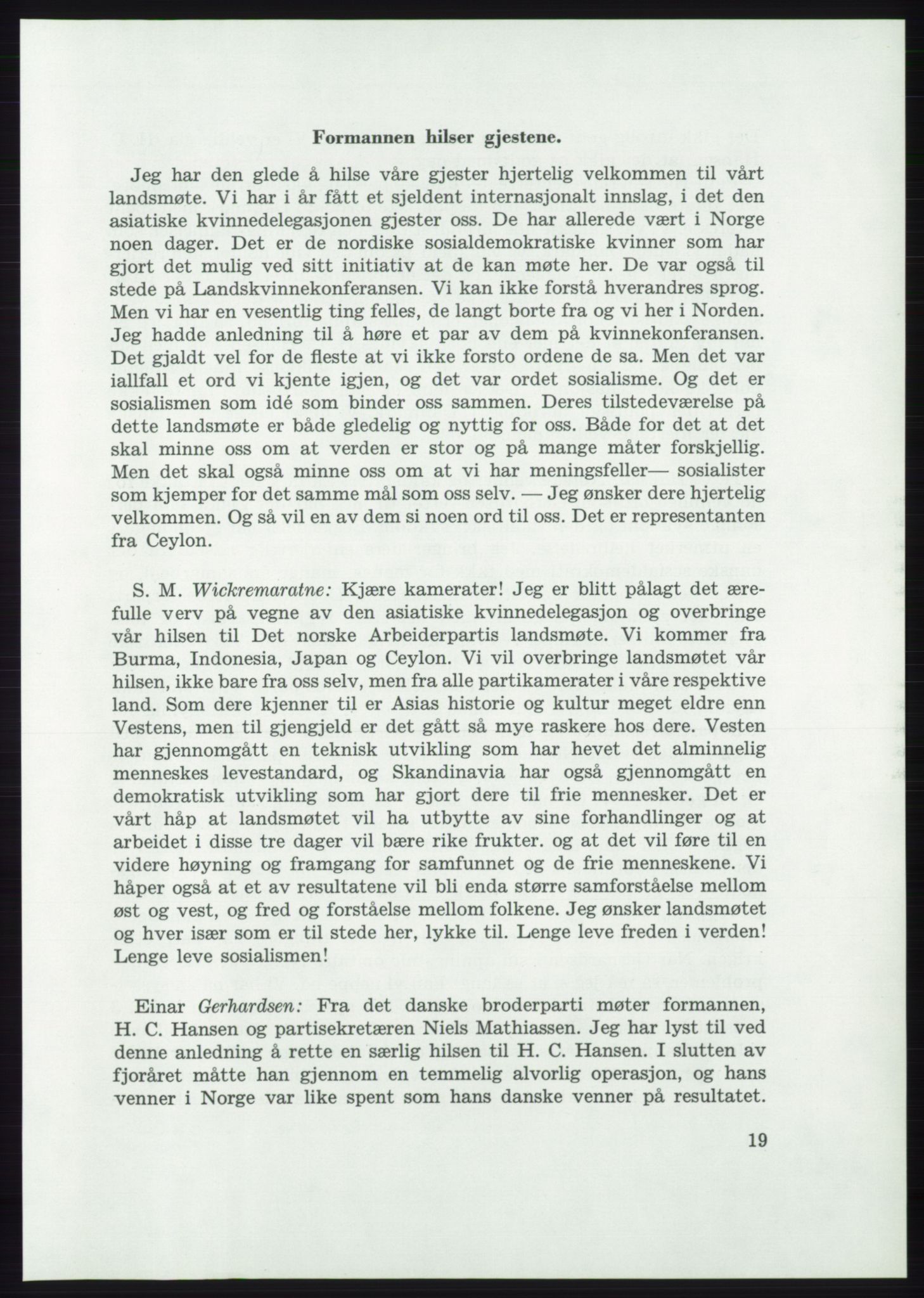 Det norske Arbeiderparti - publikasjoner, AAB/-/-/-: Protokoll over forhandlingene på det 37. ordinære landsmøte 7.-9. mai 1959 i Oslo, 1959, s. 19