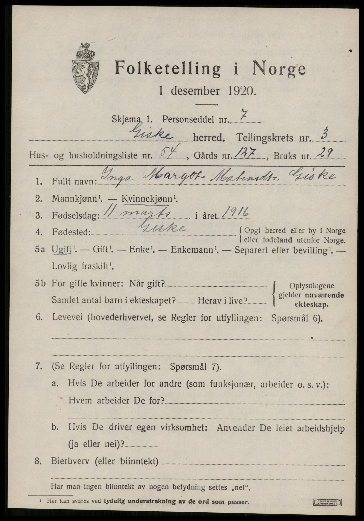SAT, Folketelling 1920 for 1532 Giske herred, 1920, s. 2596