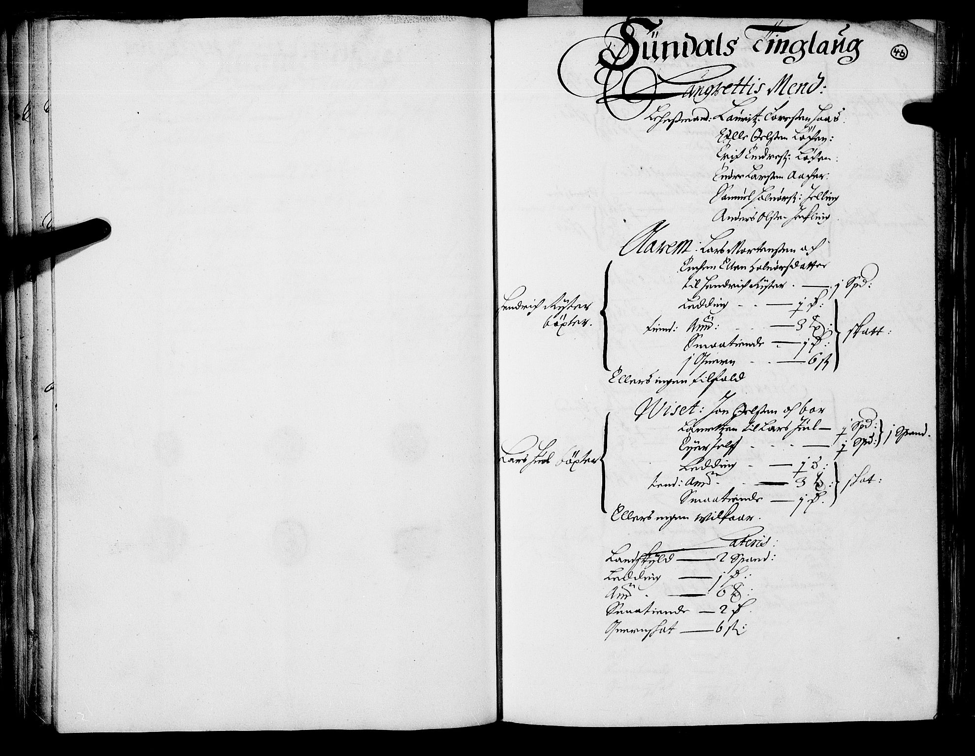 Rentekammeret inntil 1814, Realistisk ordnet avdeling, RA/EA-4070/N/Nb/Nba/L0047: Nordmøre len, 1667, s. 46a