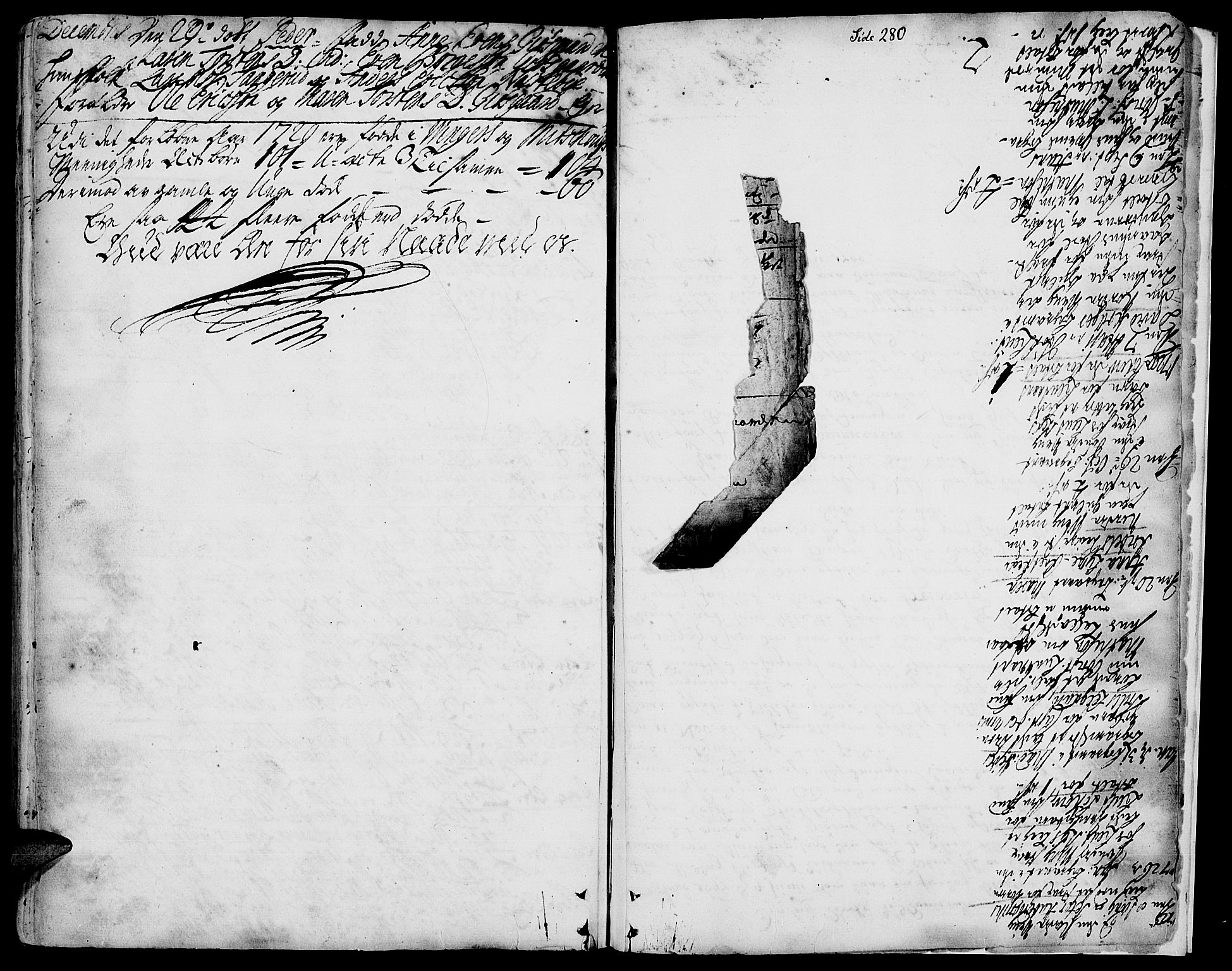 Vinger prestekontor, AV/SAH-PREST-024/H/Ha/Haa/L0001: Ministerialbok nr. 1, 1689-1729, s. 280