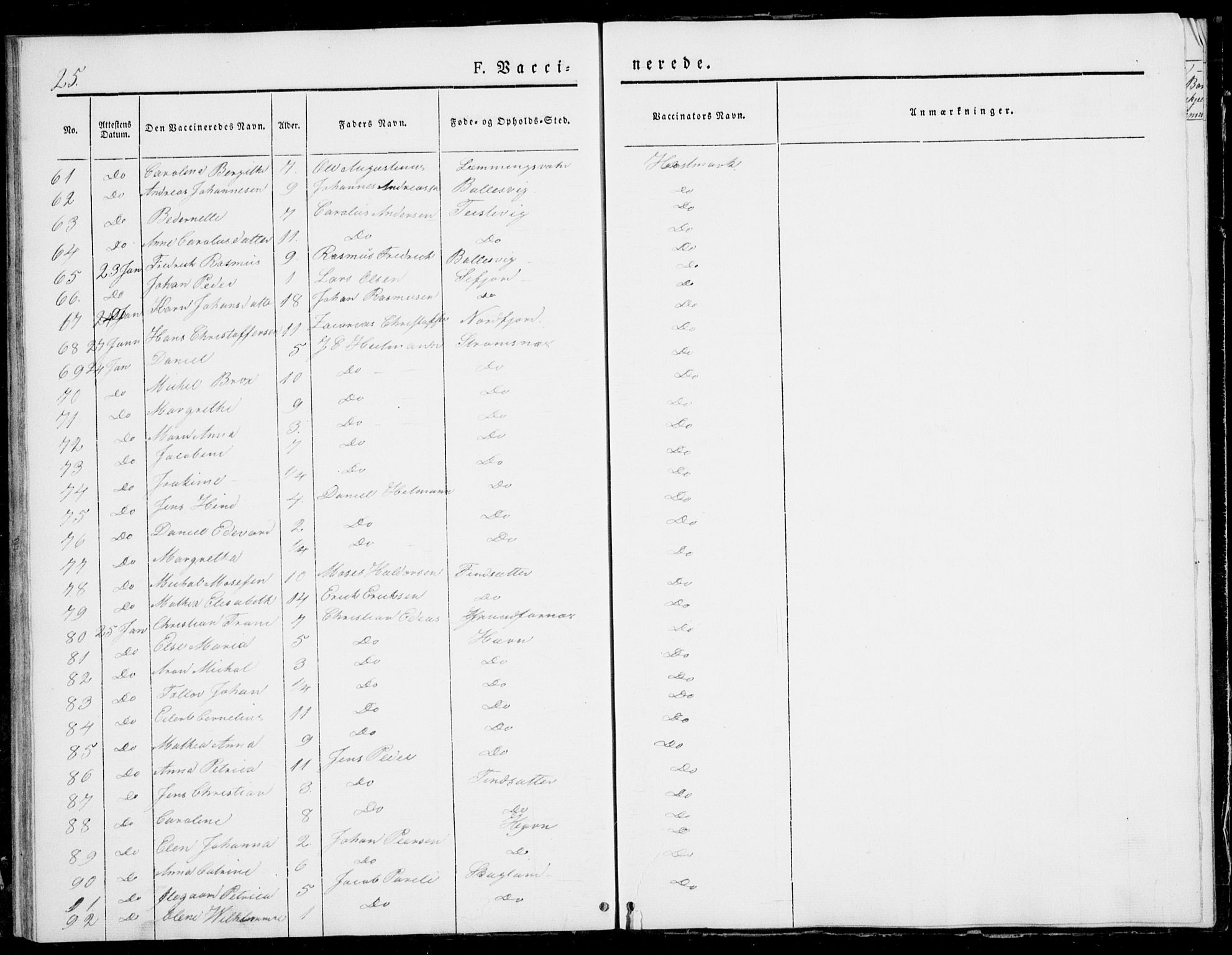 Berg sokneprestkontor, SATØ/S-1318/G/Ga/Gab/L0001klokker: Klokkerbok nr. 1, 1843-1851, s. 25