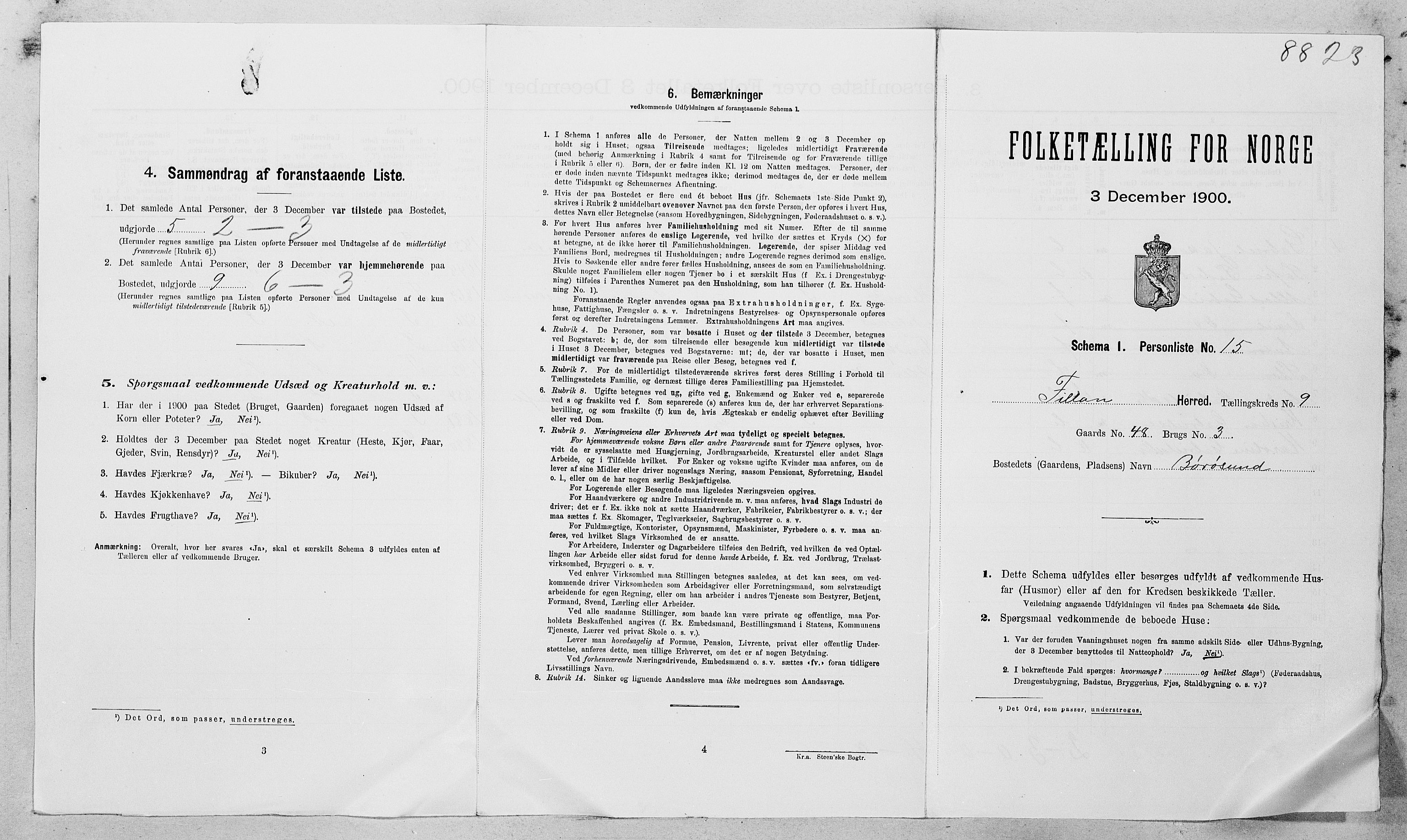 SAT, Folketelling 1900 for 1616 Fillan herred, 1900, s. 563