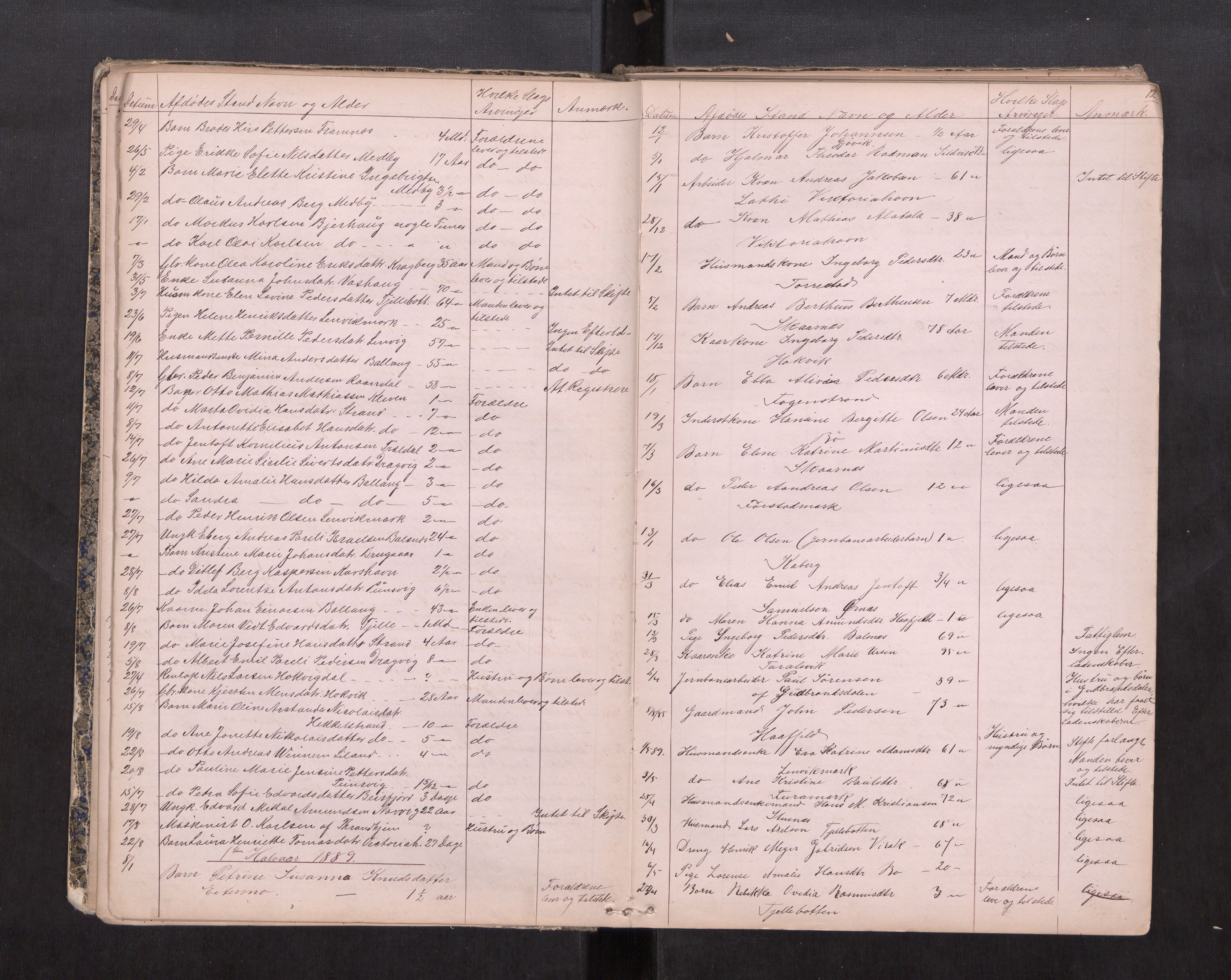 Salten sorenskriveri, AV/SAT-A-4578/1/3/3L/L0002: Dødsfallprotokoll, 1878-1888, s. 12